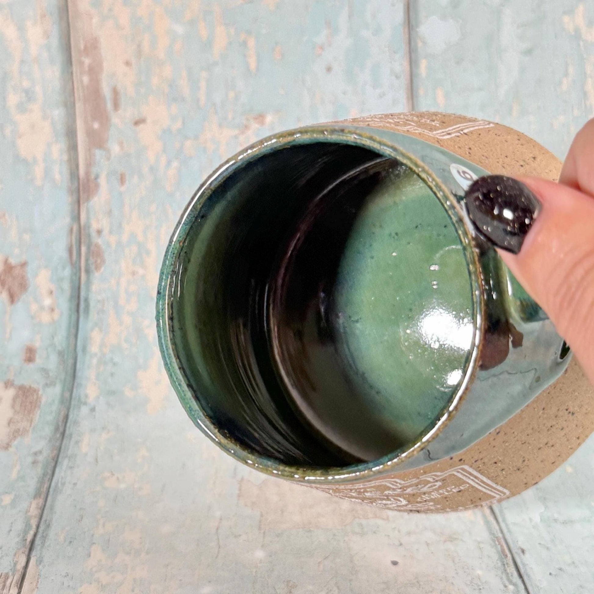 Green "Poison" Witch Label Mug Halloween Spooky Season Cup - FJD Ceramics