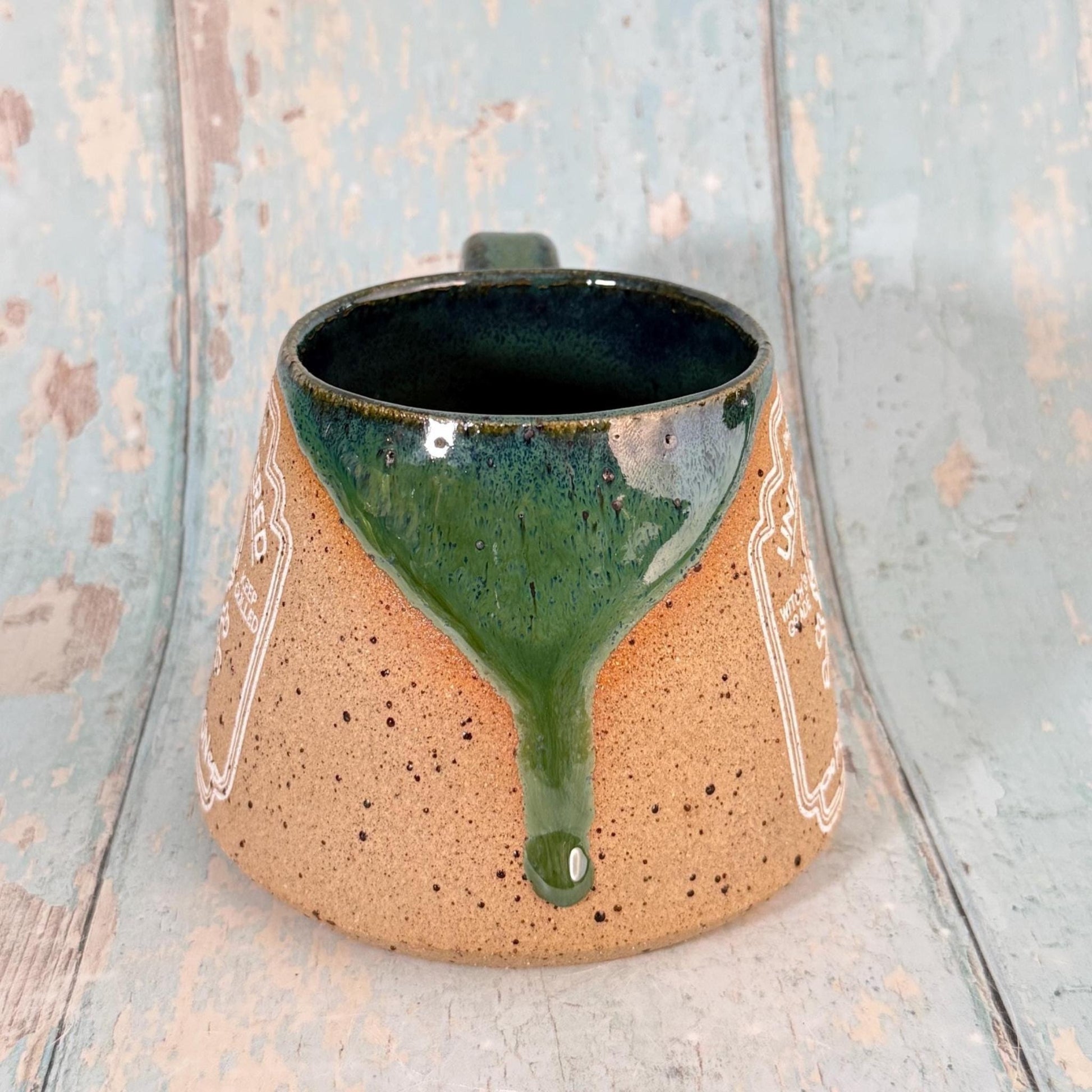 Green "Poison" Witch Label Mug Halloween Spooky Season Cup - FJD Ceramics