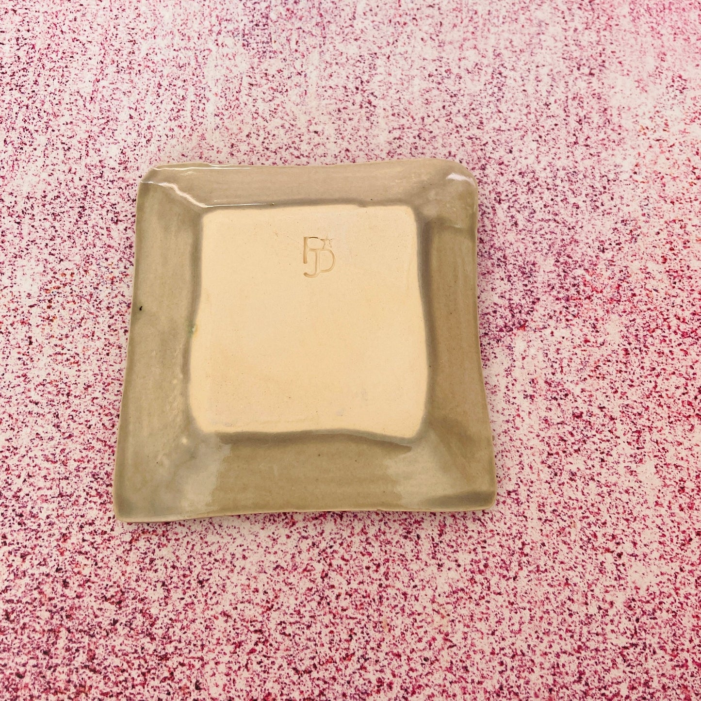 Grey Ceramic Dish, Tea Bag Holder - FJD Ceramics