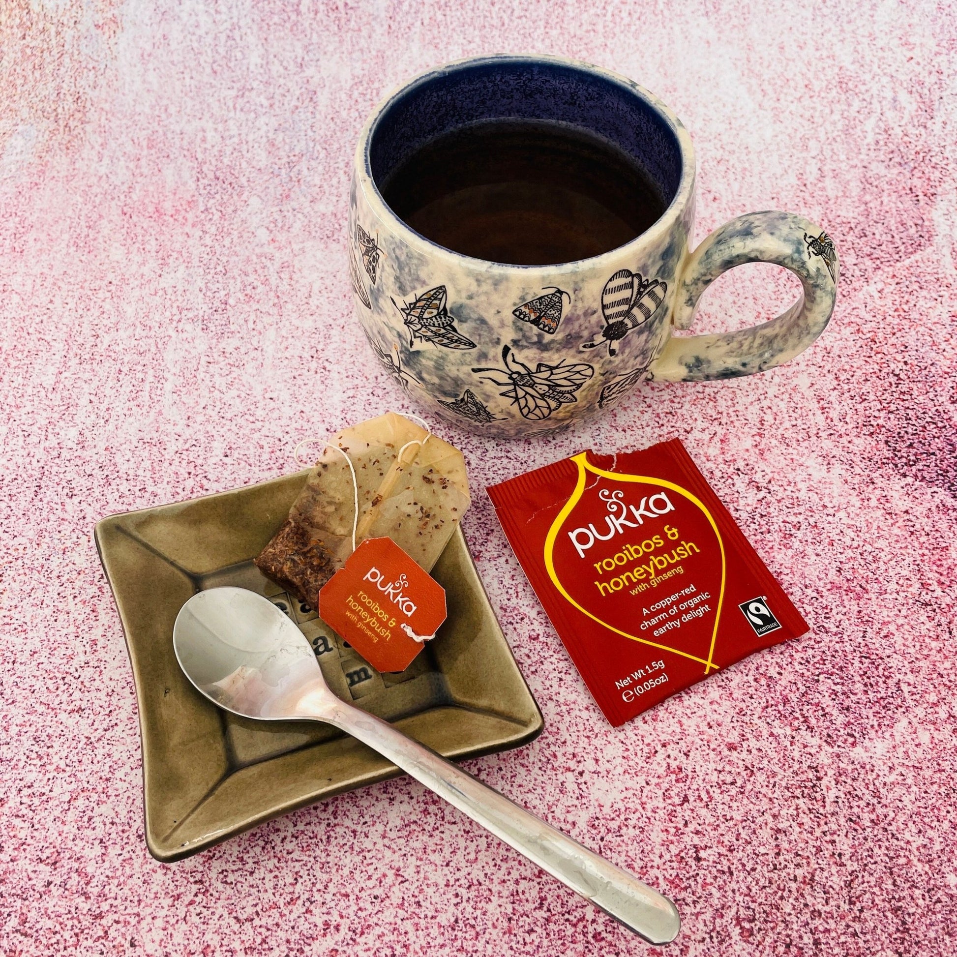 Grey Ceramic Dish, Tea Bag Holder - FJD Ceramics