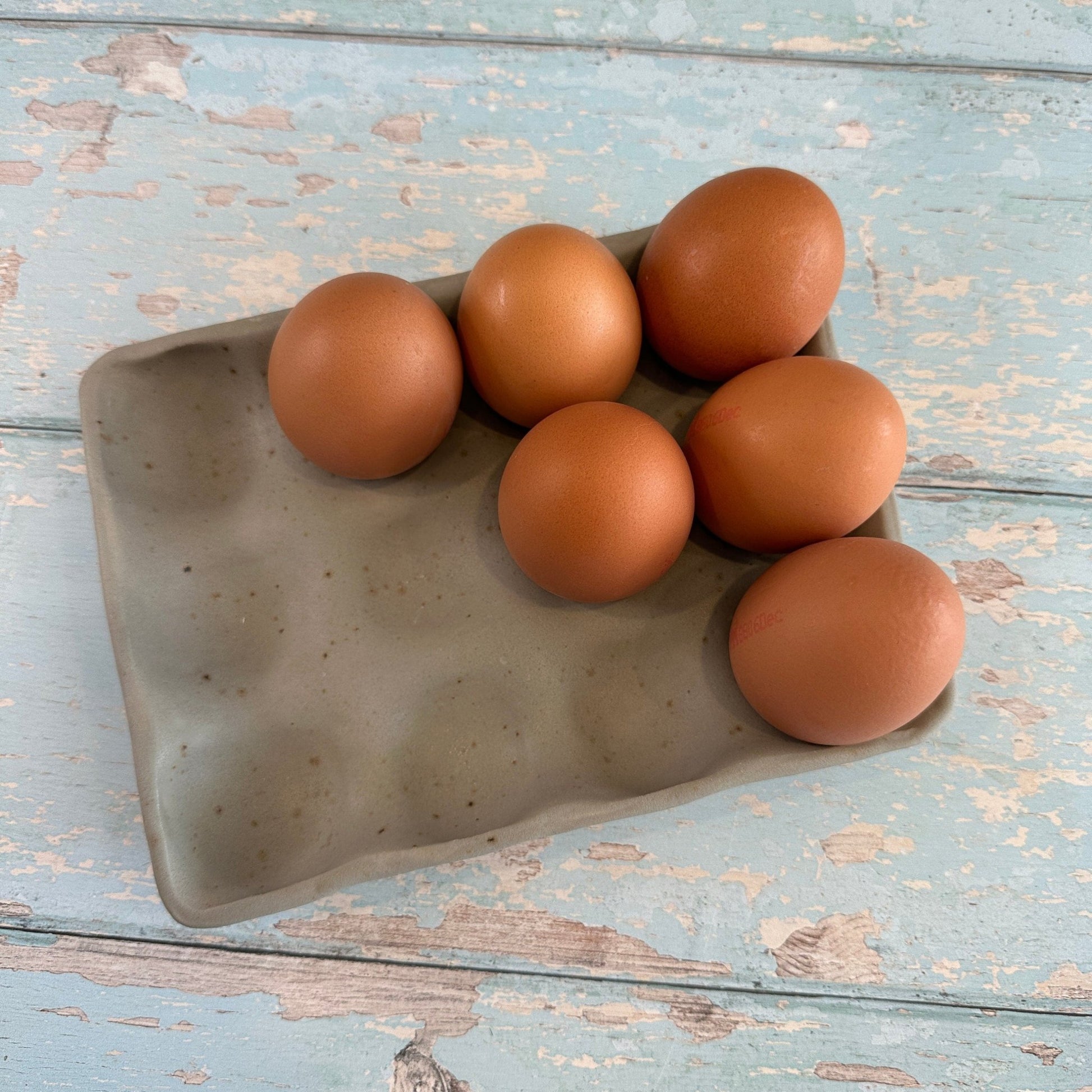 Grey Ceramic Egg Tray, Holdsc12 Eggs - Second - FJD Ceramics