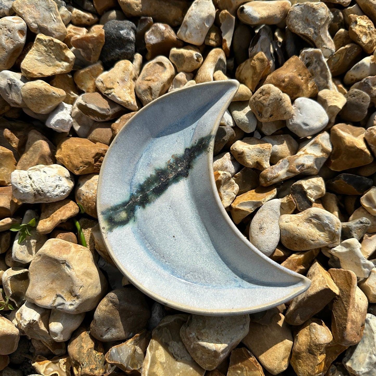 Grey Green and Gold Moon Nesting Dishes - FJD Ceramics