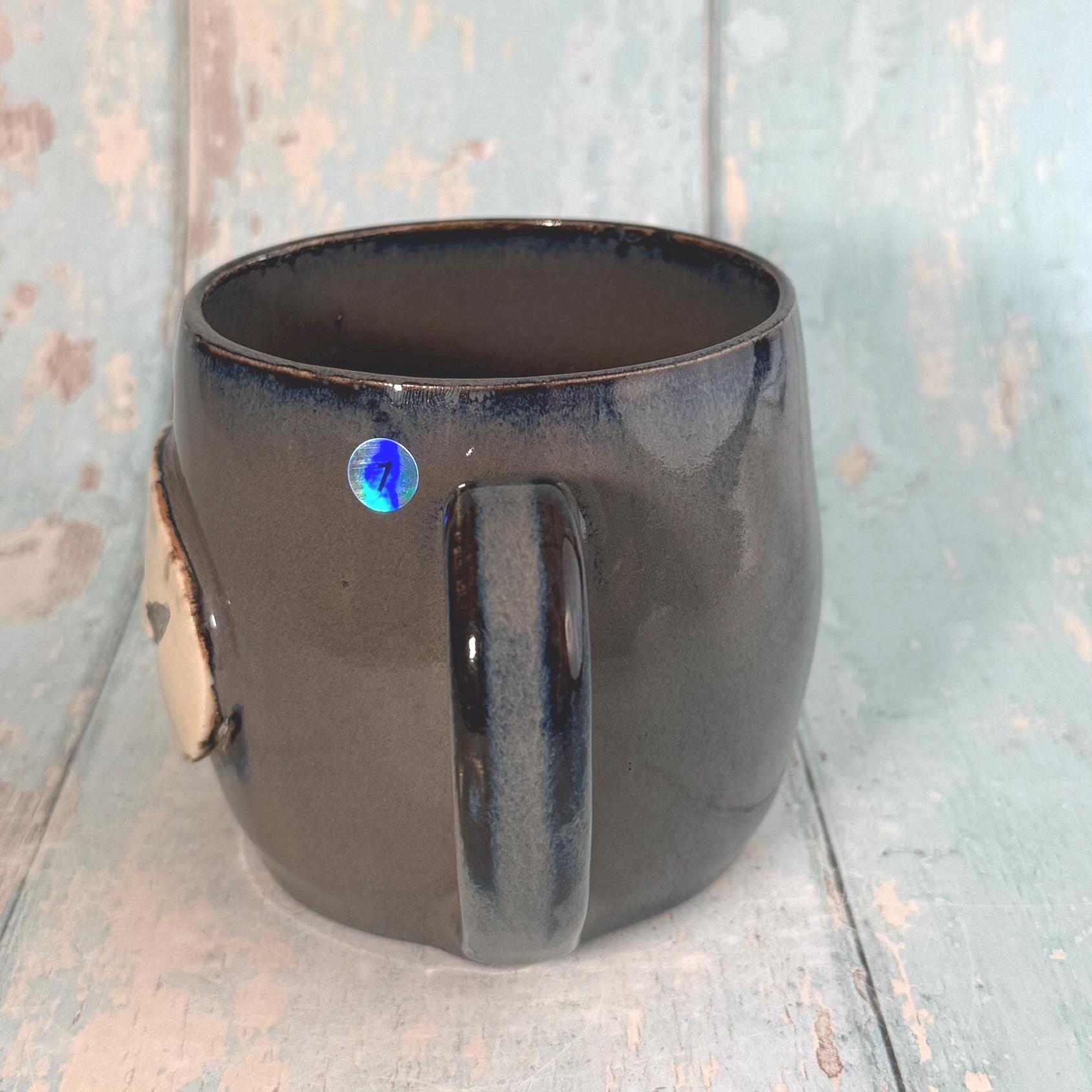 Grey Humpback Whale Mug, Large Ceramic Cup - Second - FJD Ceramics