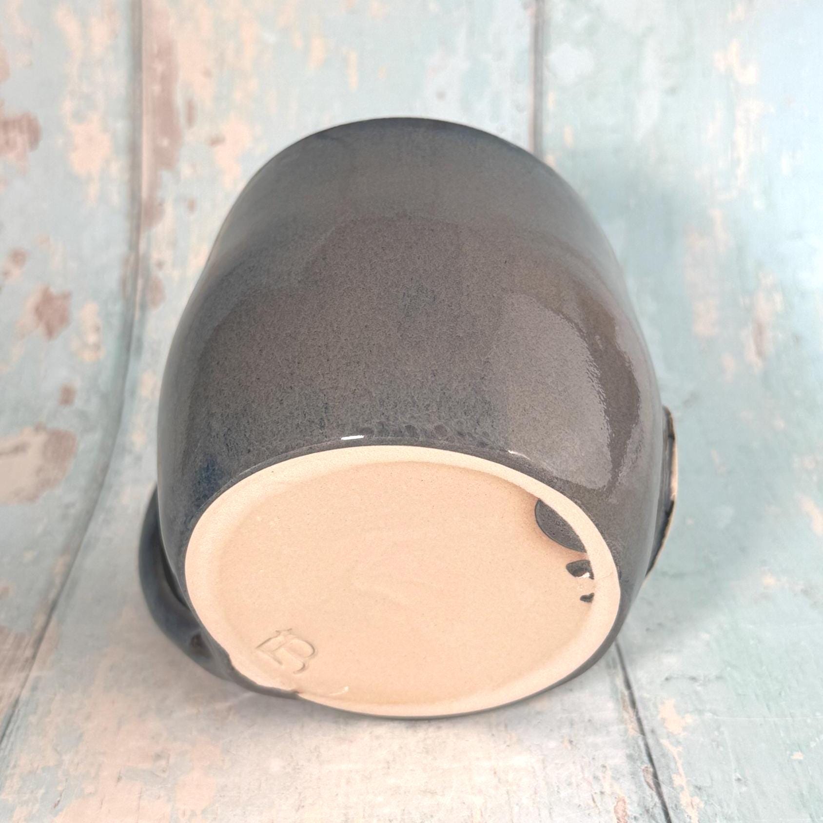 Grey Humpback Whale Mug, Large Ceramic Cup - Second - FJD Ceramics