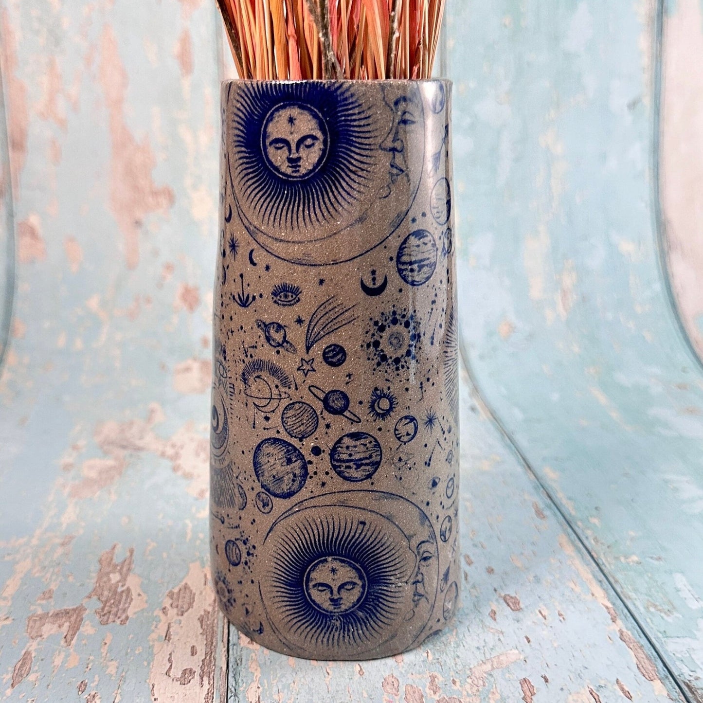 Grey Space Ceramic Vase, Handmade Modern Pottery - FJD Ceramics