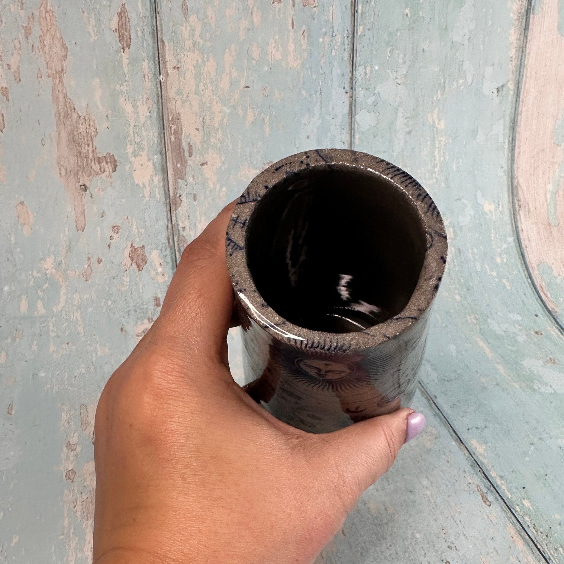 Grey Space Ceramic Vase, Handmade Modern Pottery - FJD Ceramics