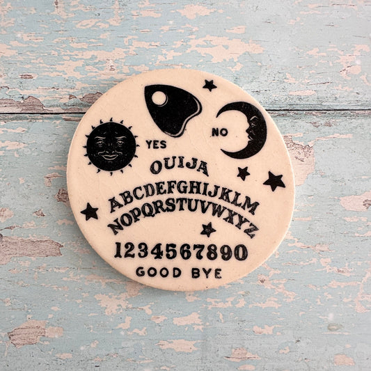 Handmade Ouija Board Ceramic Coaster - FJD Ceramics