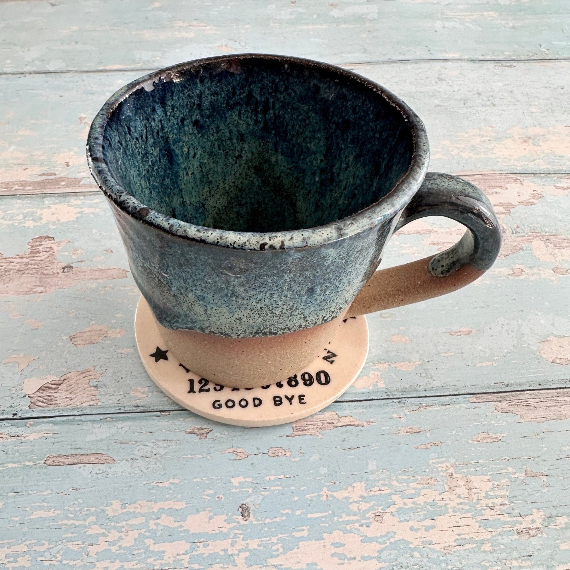 Handmade Ouija Board Ceramic Coaster - FJD Ceramics