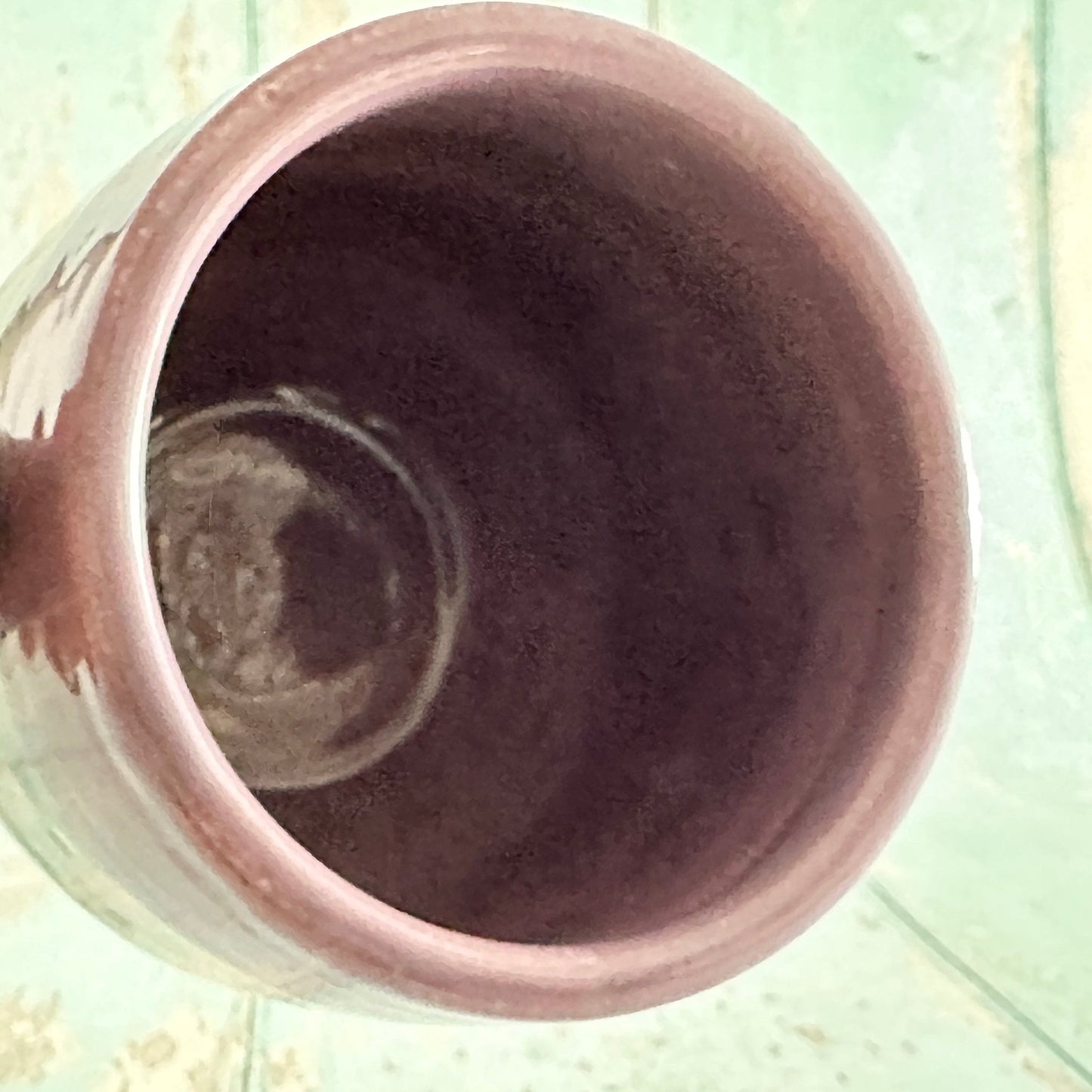 Handmade Purple and Green Mug, Drippy Glazed Ceramic Cup - FJD Ceramics