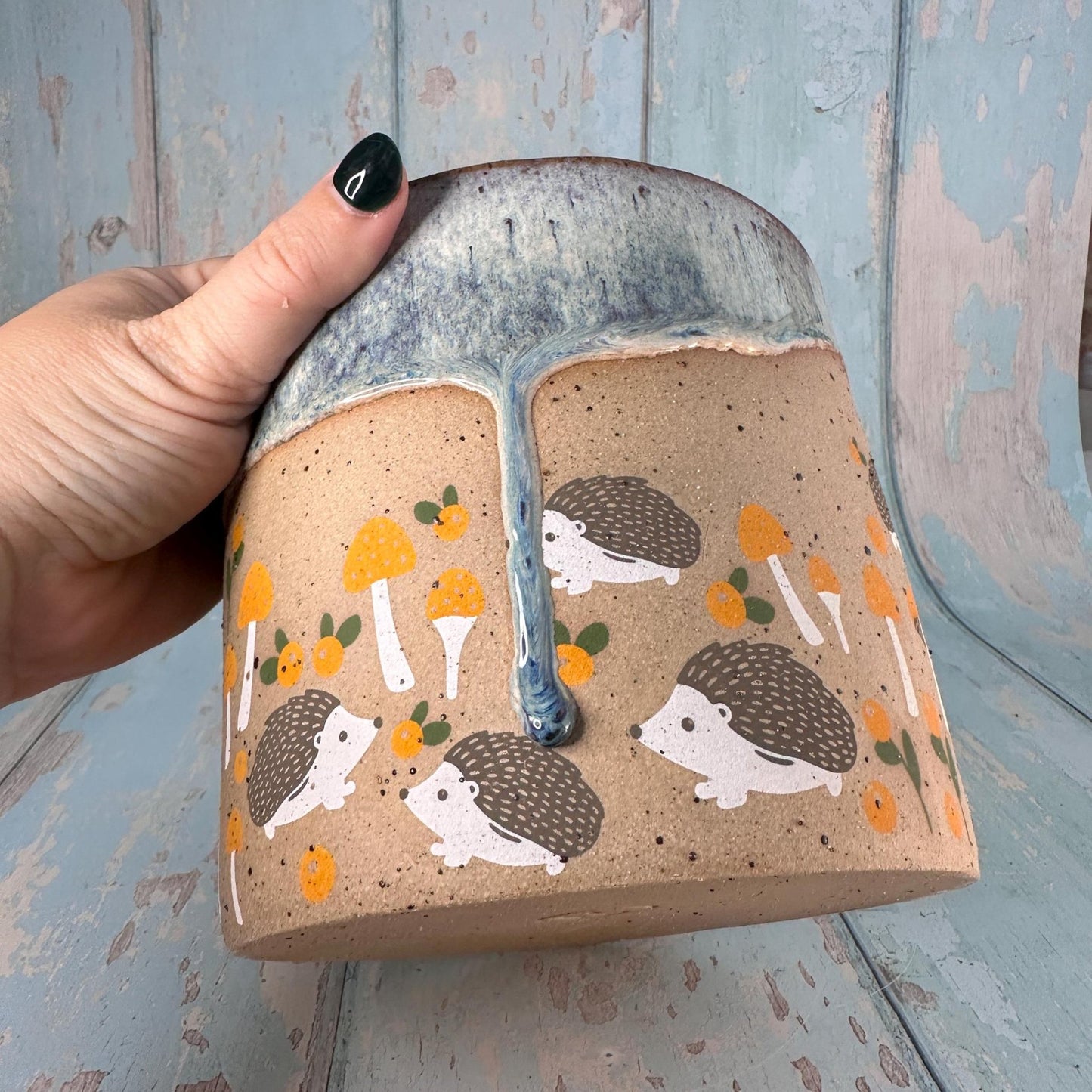 Hedgehog Planter, Ceramic Plant Pot - FJD Ceramics