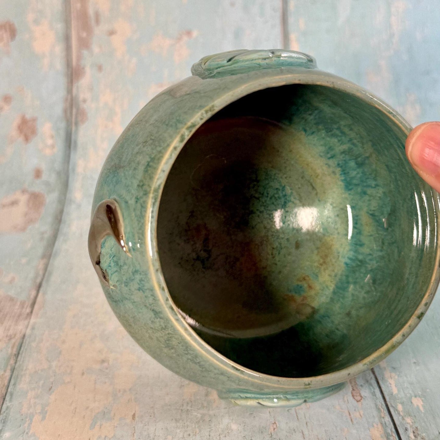 Green Luna Moth Mug, Large Ceramic Cup - Second