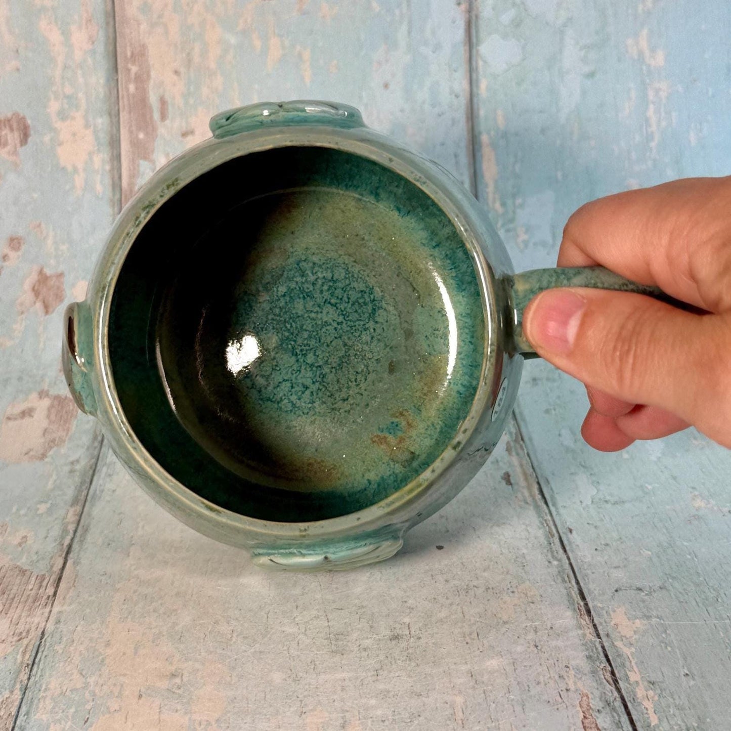Green Luna Moth Mug, Large Ceramic Cup - Second