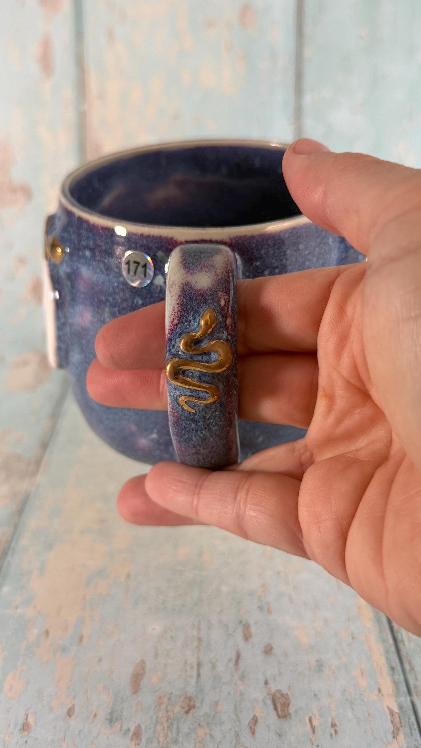 Skull and Snake Mug, Handmade Ceramic Cup