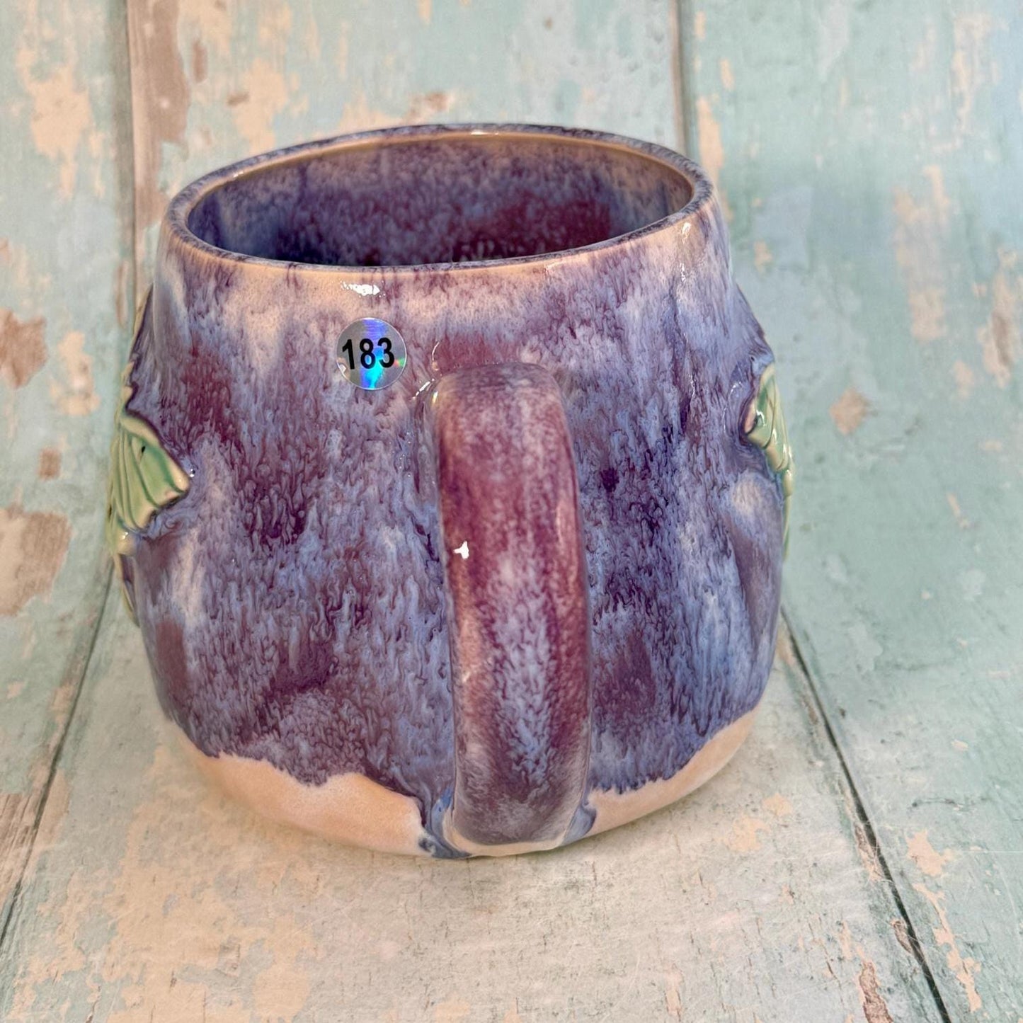 Purple Luna Moth Mug, Large Ceramic Cup