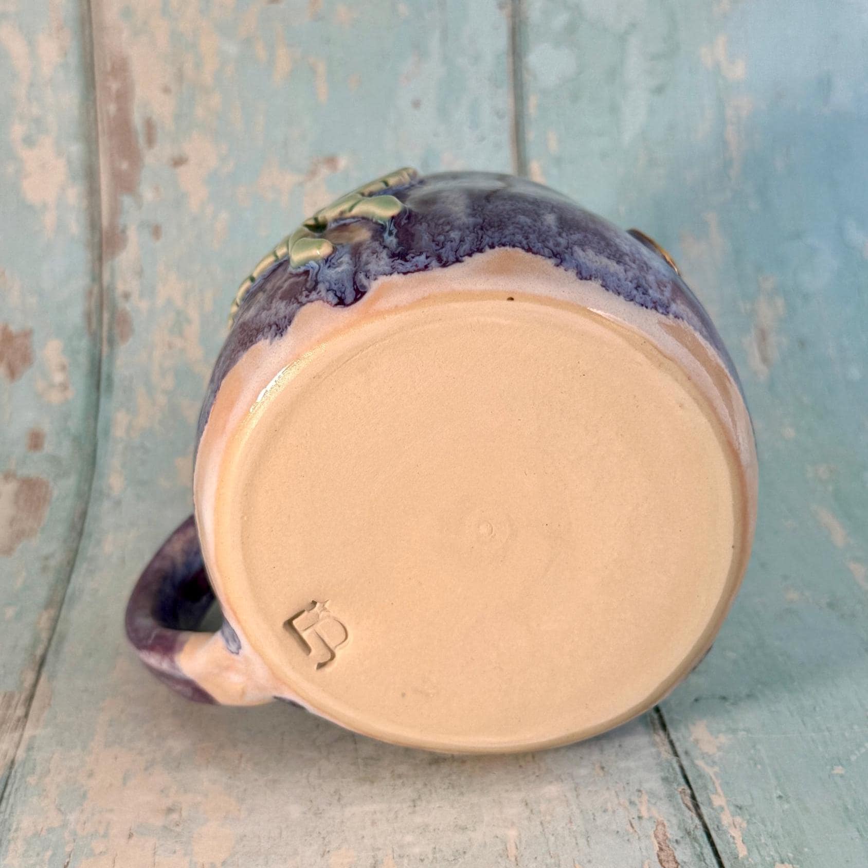 Purple Luna Moth Mug, Large Ceramic Cup