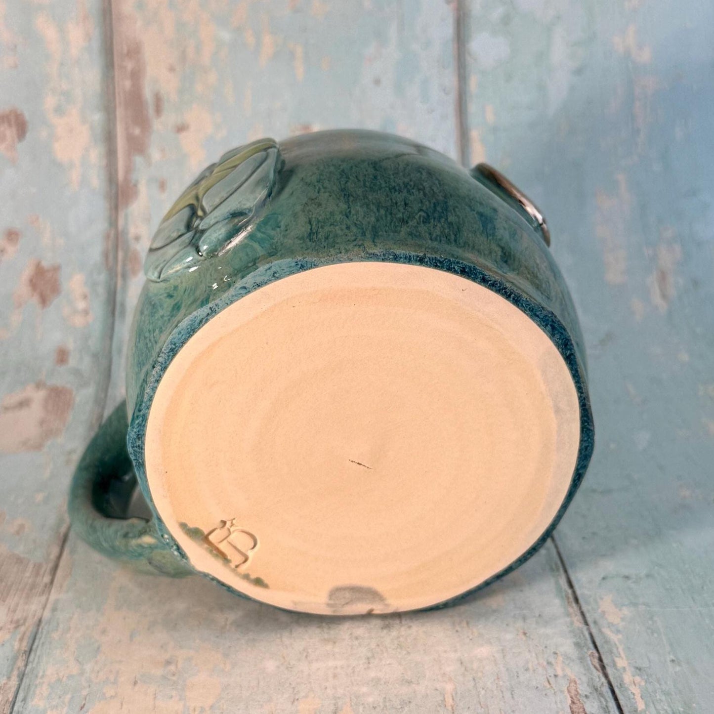 Green Luna Moth Mug, Large Ceramic Cup - Second