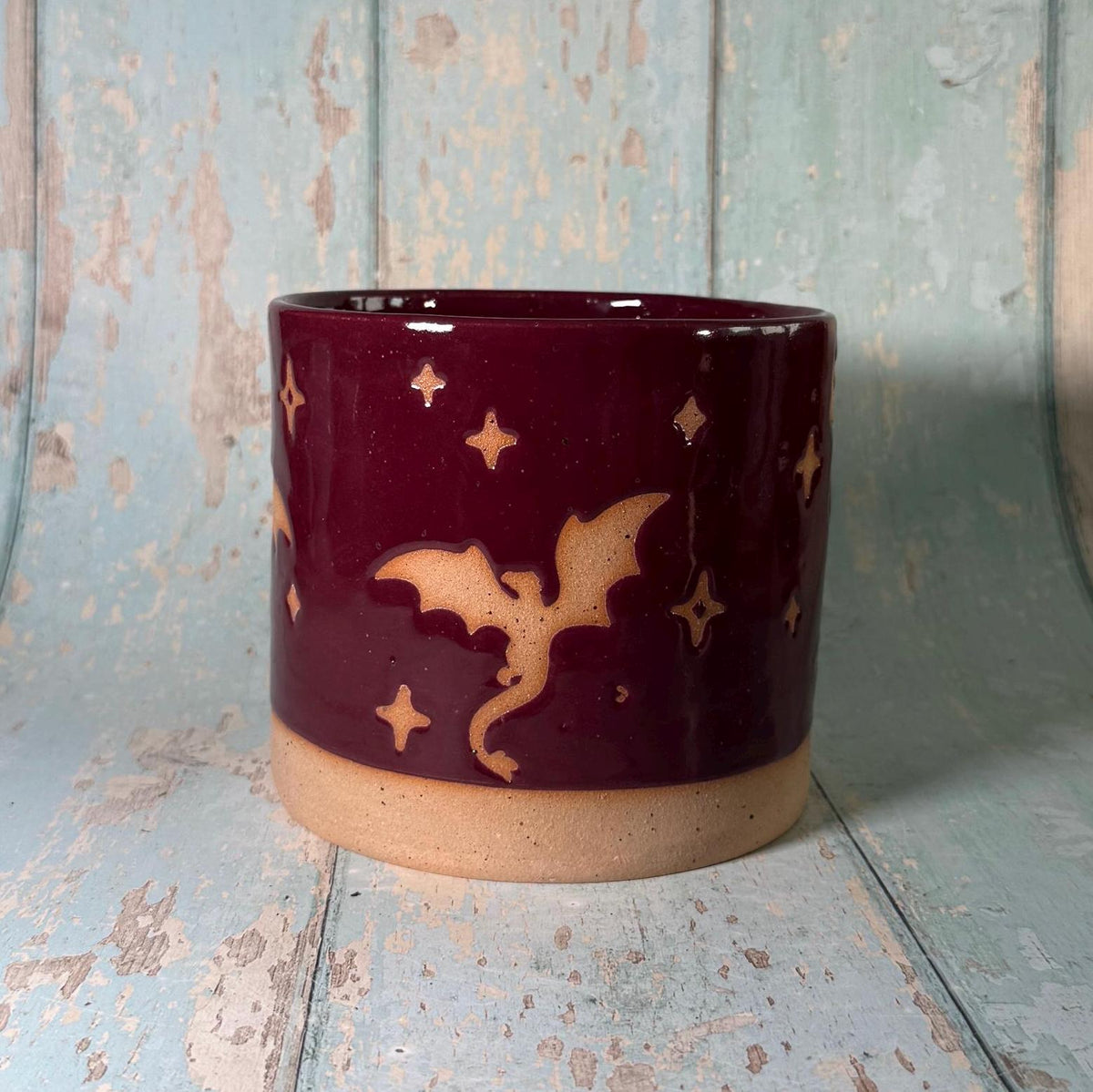 Red Dragon Planter, Ceramic Plant Pot