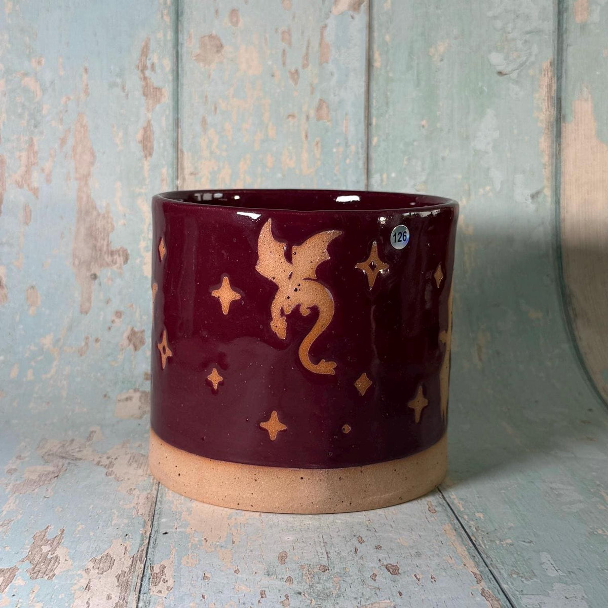 Red Dragon Planter, Ceramic Plant Pot
