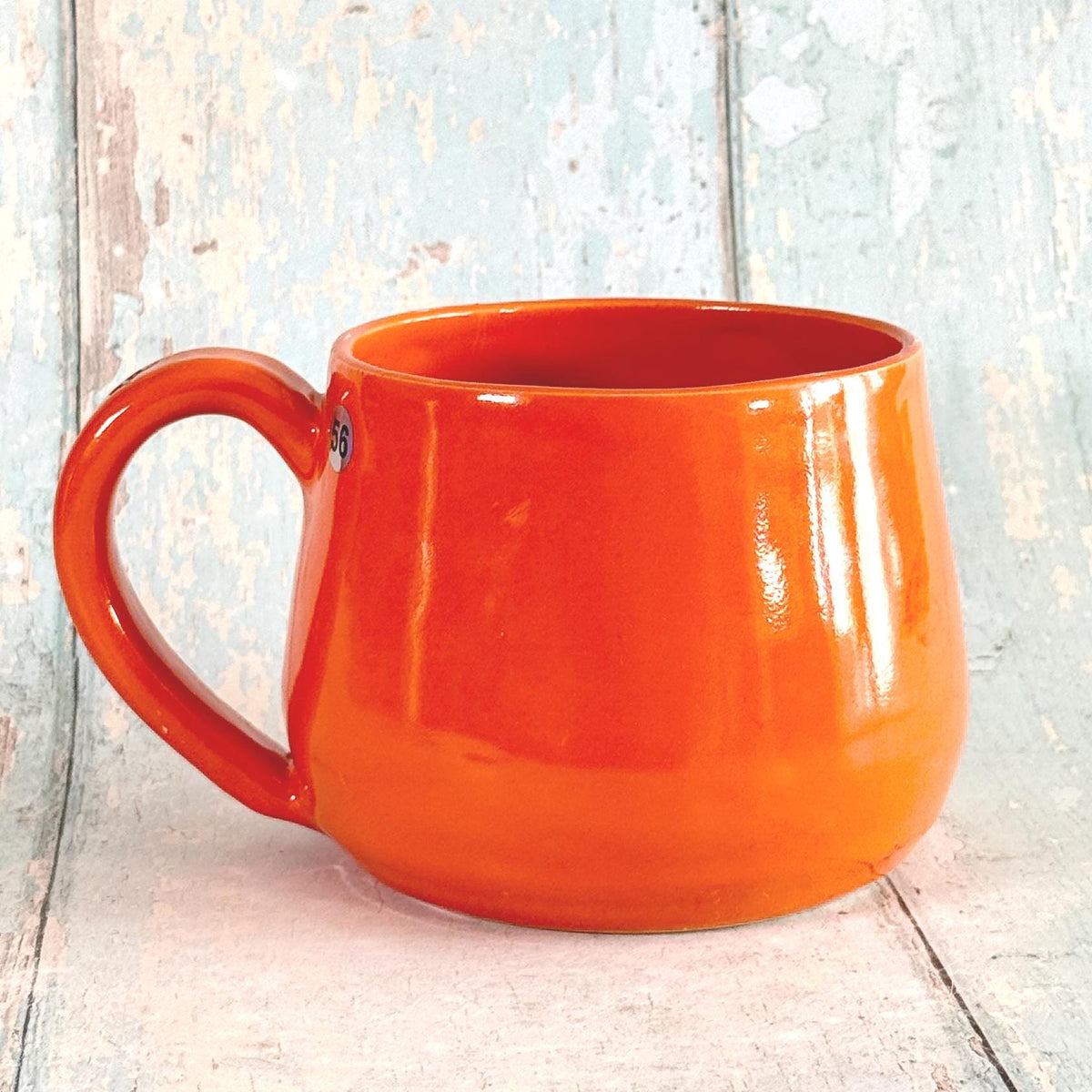 Orange Halloween Pumpkin, Jack O Lantern Mug, Large Ceramic Cup - Second