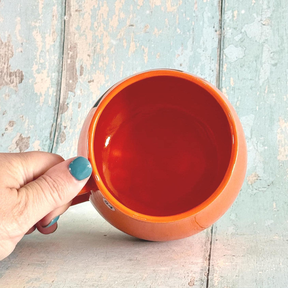 Orange Halloween Pumpkin, Jack O Lantern Mug, Large Ceramic Cup