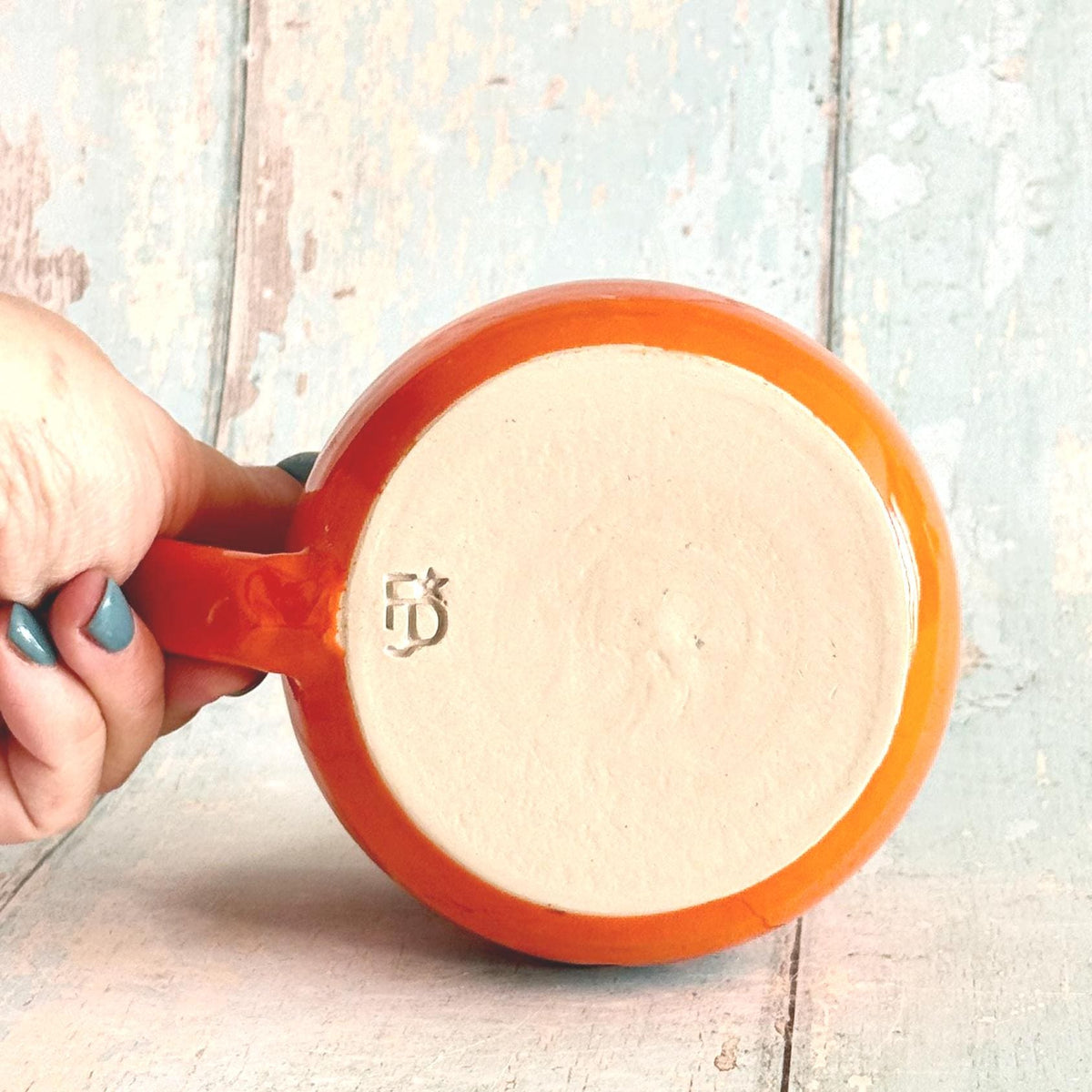Orange Halloween Pumpkin, Jack O Lantern Mug, Large Ceramic Cup