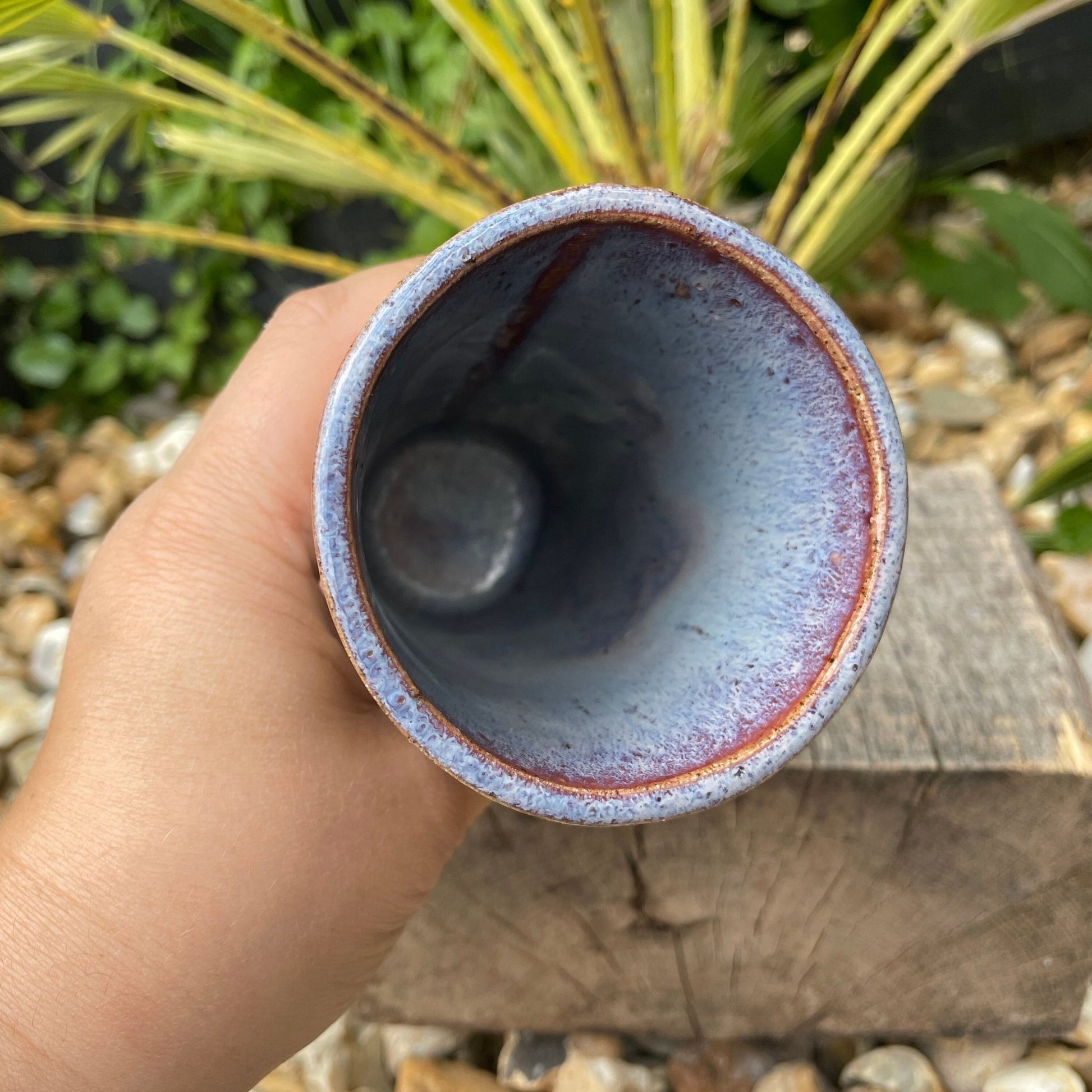 Large Purple Tarot Ceramic Tumbler, Whimsy Goth, Handmade Modern Cup - FJD Ceramics