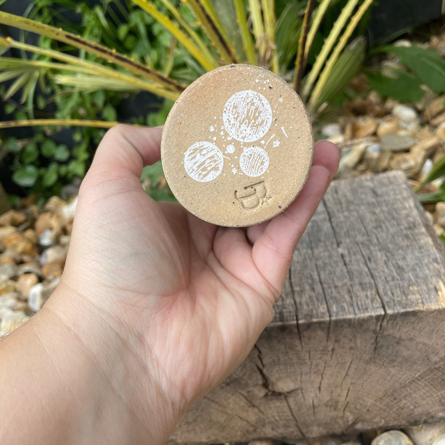 Large Purple Tarot Ceramic Tumbler, Whimsy Goth, Handmade Modern Cup - FJD Ceramics