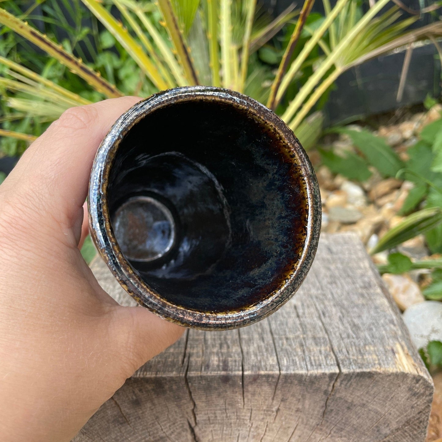 Large Space Ceramic Tumbler, Whimsy Goth, Handmade Modern Cup - FJD Ceramics