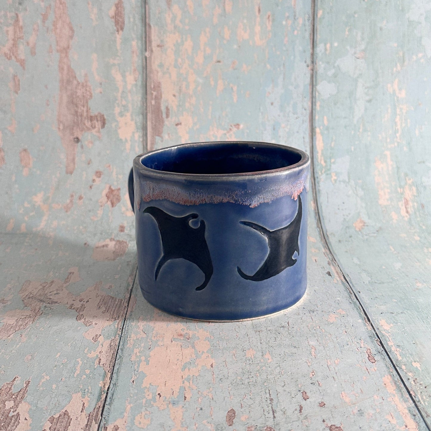 Manta Ray Mug, Large Ceramic Cup - FJD Ceramics