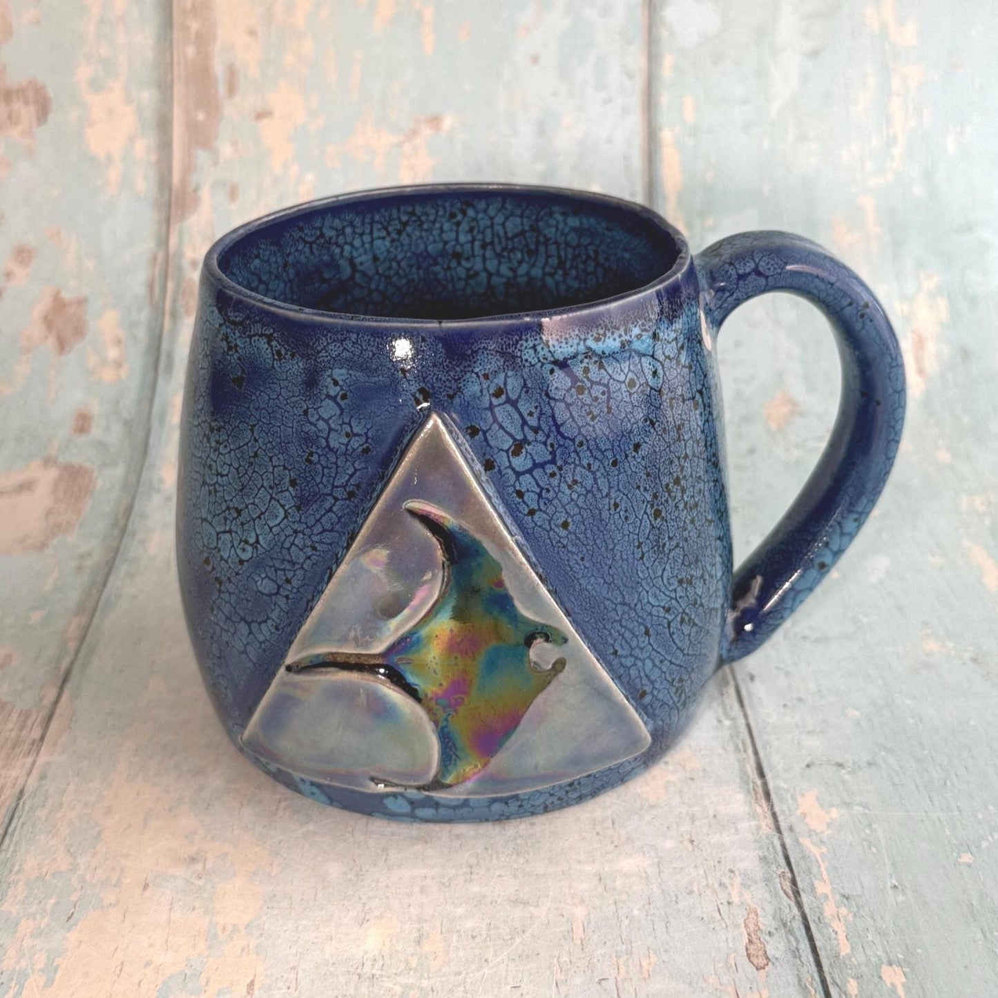 Manta Ray Mug, Large Ceramic Cup - FJD Ceramics