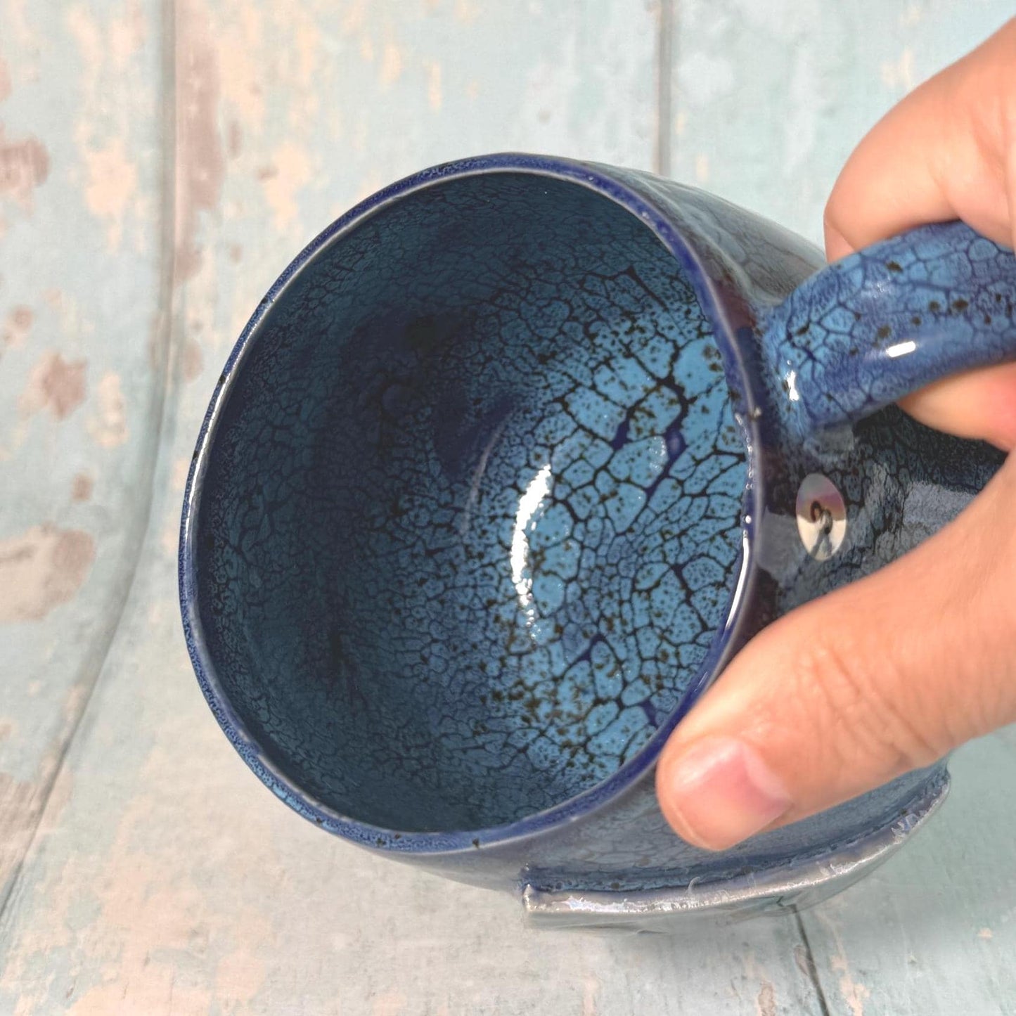 Manta Ray Mug, Large Ceramic Cup - FJD Ceramics