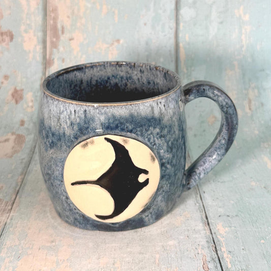 Manta Ray Mug, Large Ceramic Cup - FJD Ceramics
