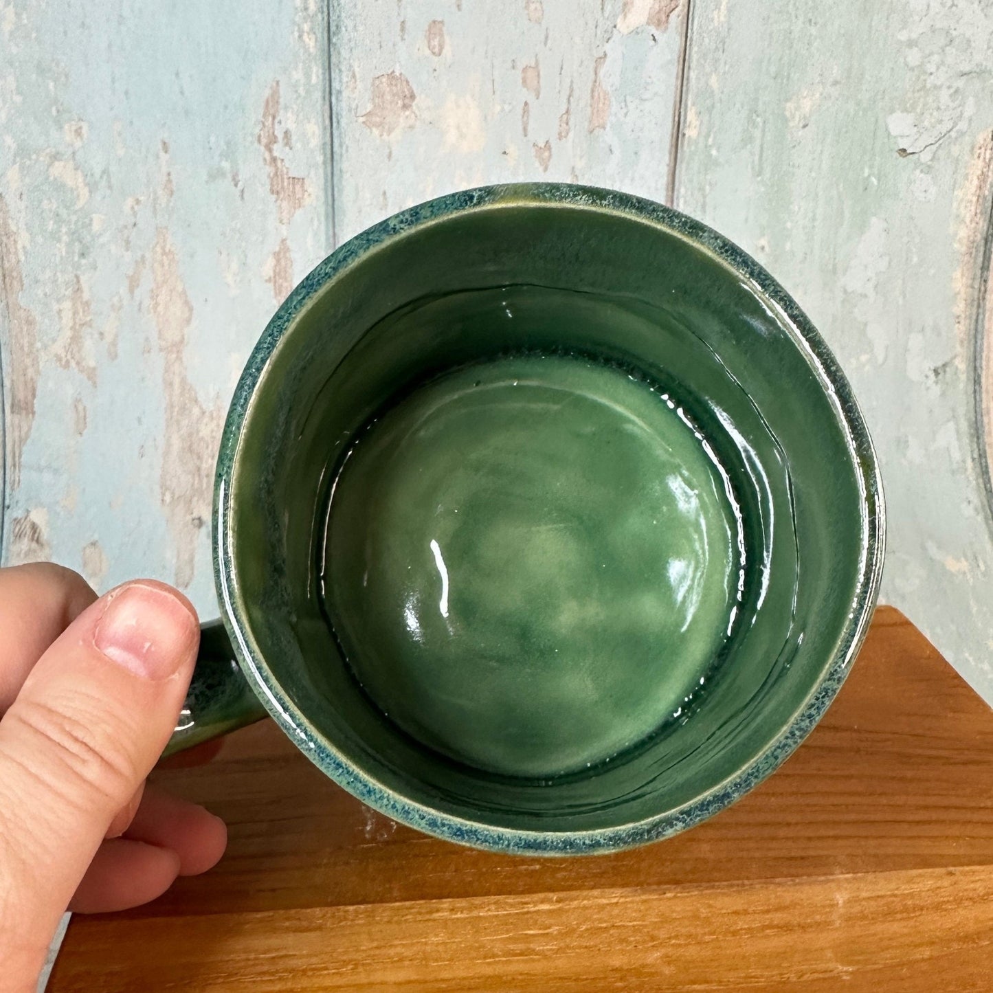 Monstera Leaf Mug, Green Ceramic Cup - FJD Ceramics