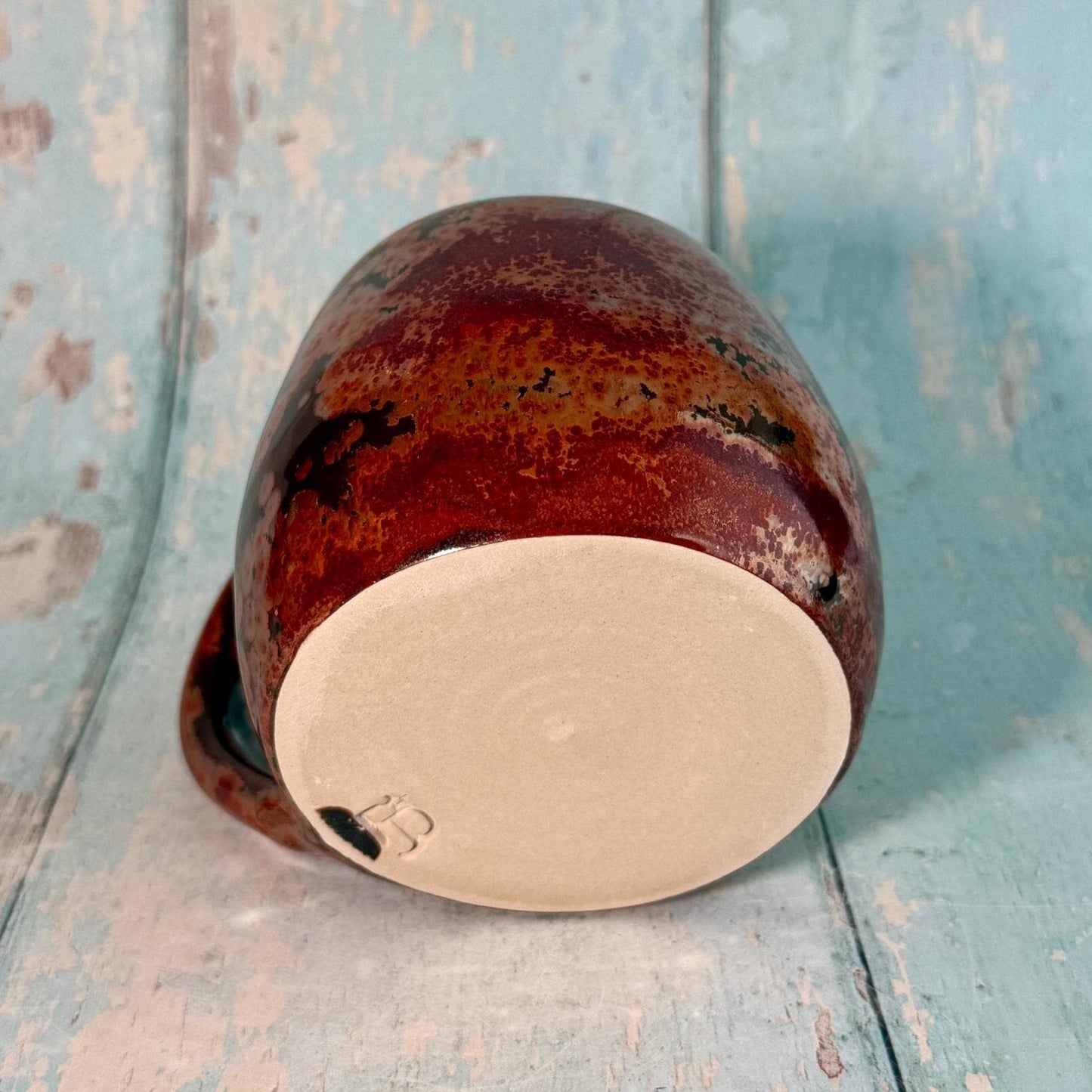Monstera Leaf Mug, Large Copper Ceramic - FJD Ceramics