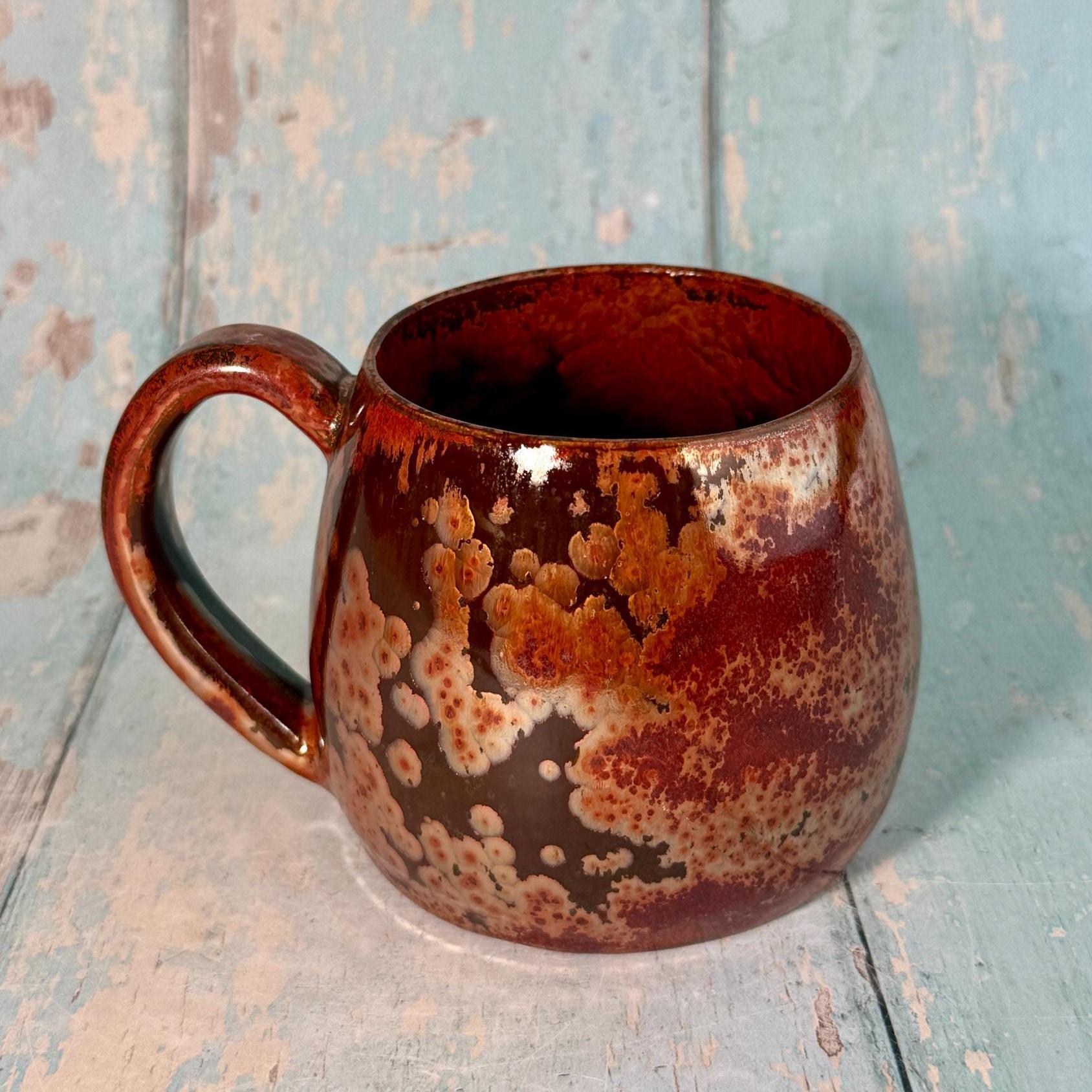 Monstera Leaf Mug, Large Copper Ceramic - FJD Ceramics