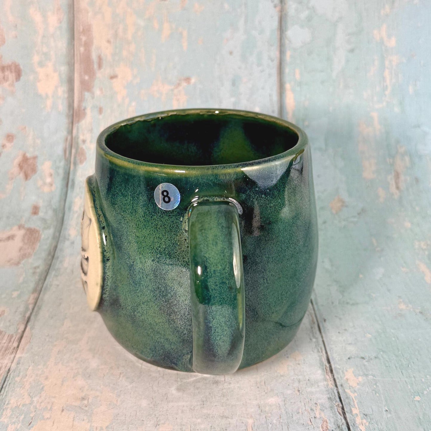 Monstera Leaf Mug, Large Green Ceramic - FJD Ceramics