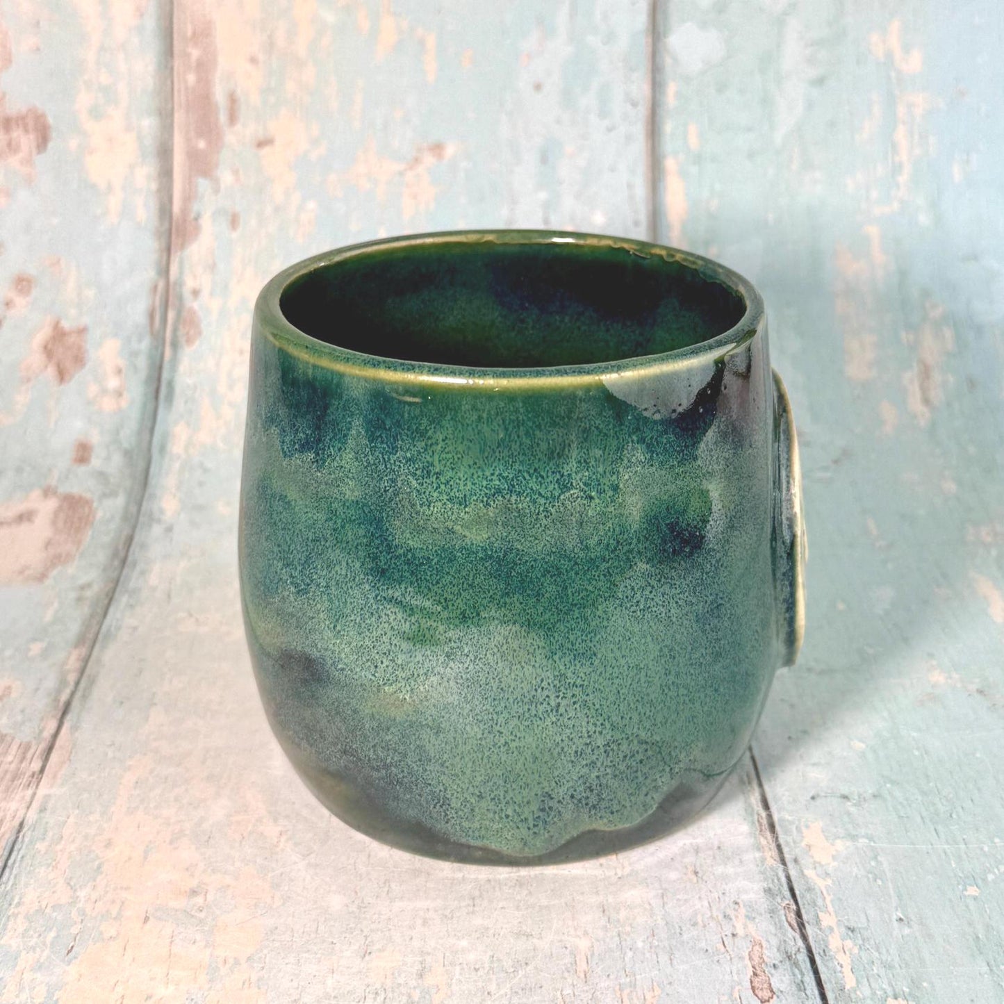 Monstera Leaf Mug, Large Green Ceramic - FJD Ceramics