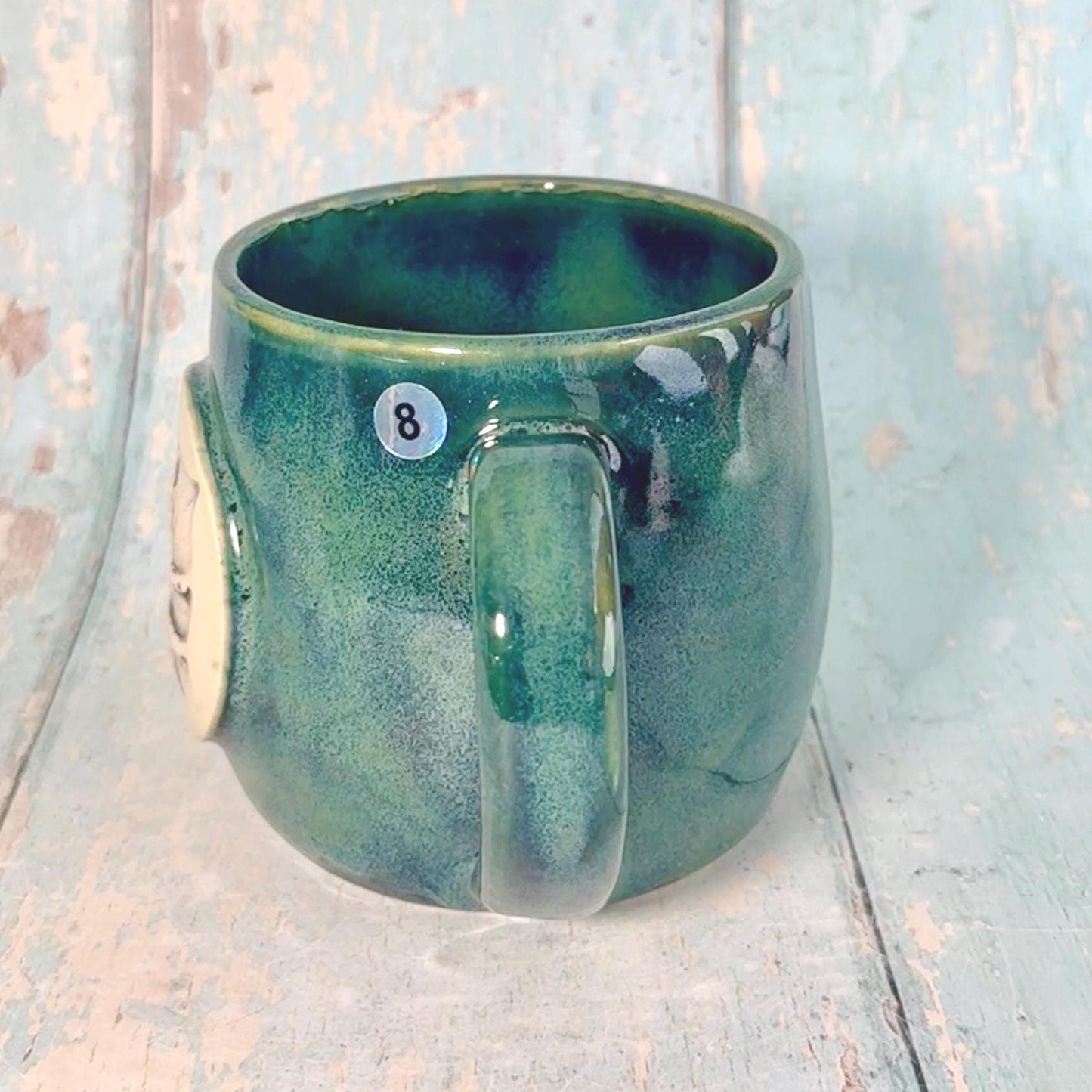 Monstera Leaf Mug, Large Green Ceramic - FJD Ceramics