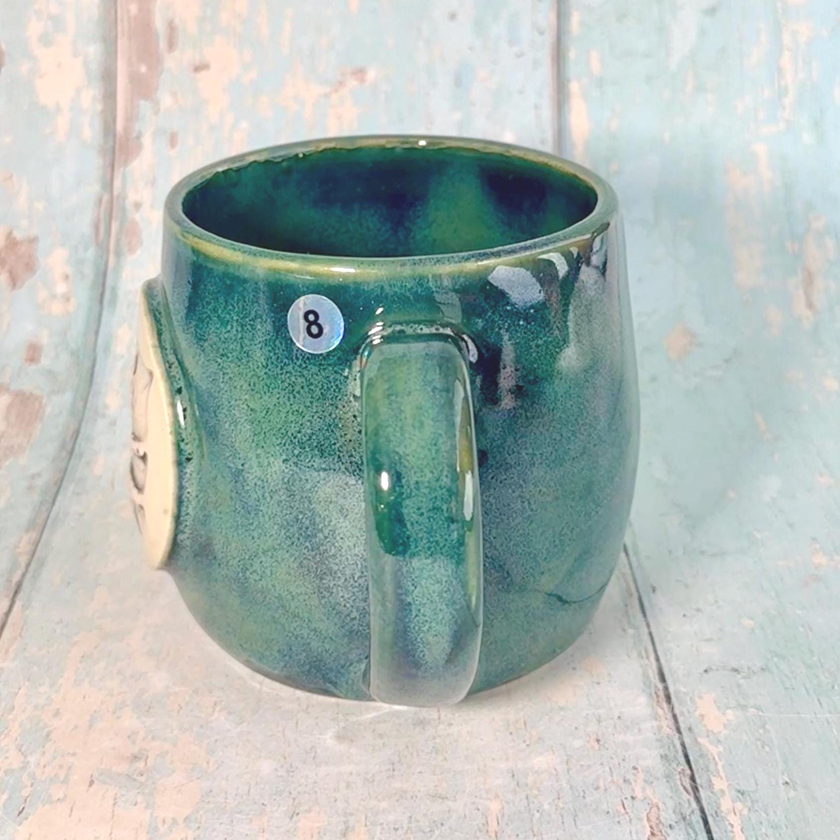 Monstera Leaf Mug, Large Green Ceramic - FJD Ceramics