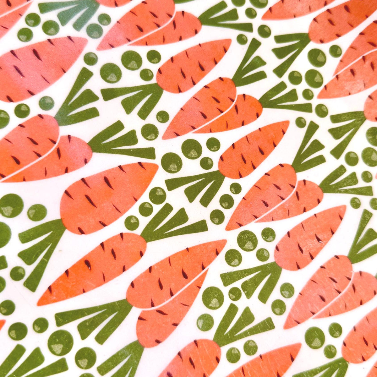 Orange and Green Carrot Platter, Large Handmade Rectangle Ceramic Plate - FJD Ceramics