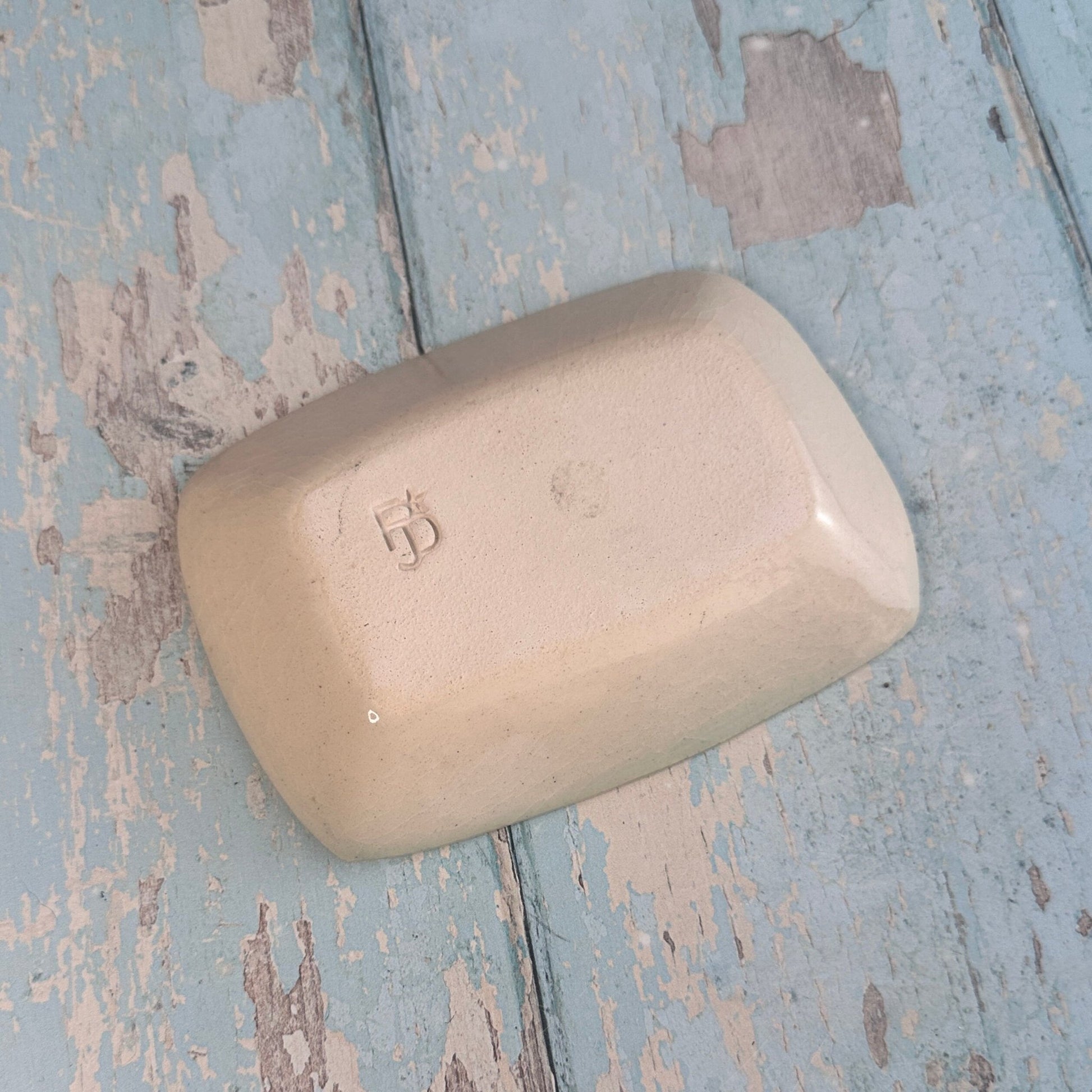 Orange and Green Jewellery Dish, Handmade Hexagon Ceramic Pot - FJD Ceramics