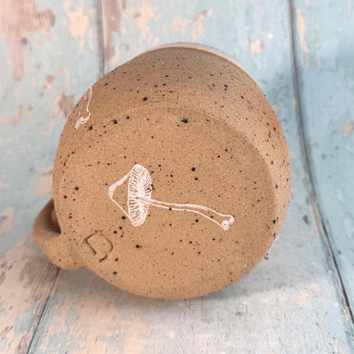 Peach Mushroom Mug, Fungi Ceramic Cup - FJD Ceramics