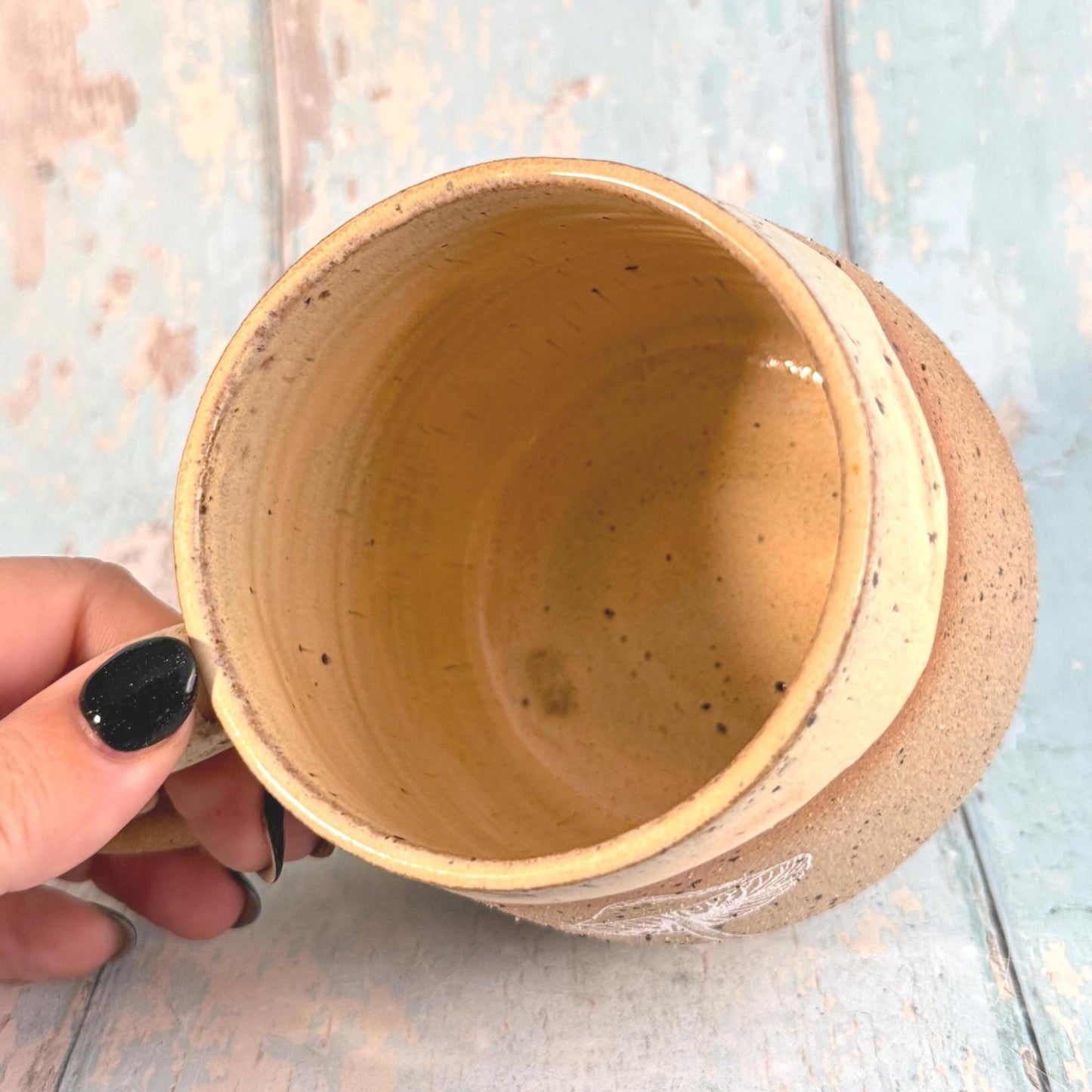 Peach Mushroom Mug, Fungi Ceramic Cup - FJD Ceramics