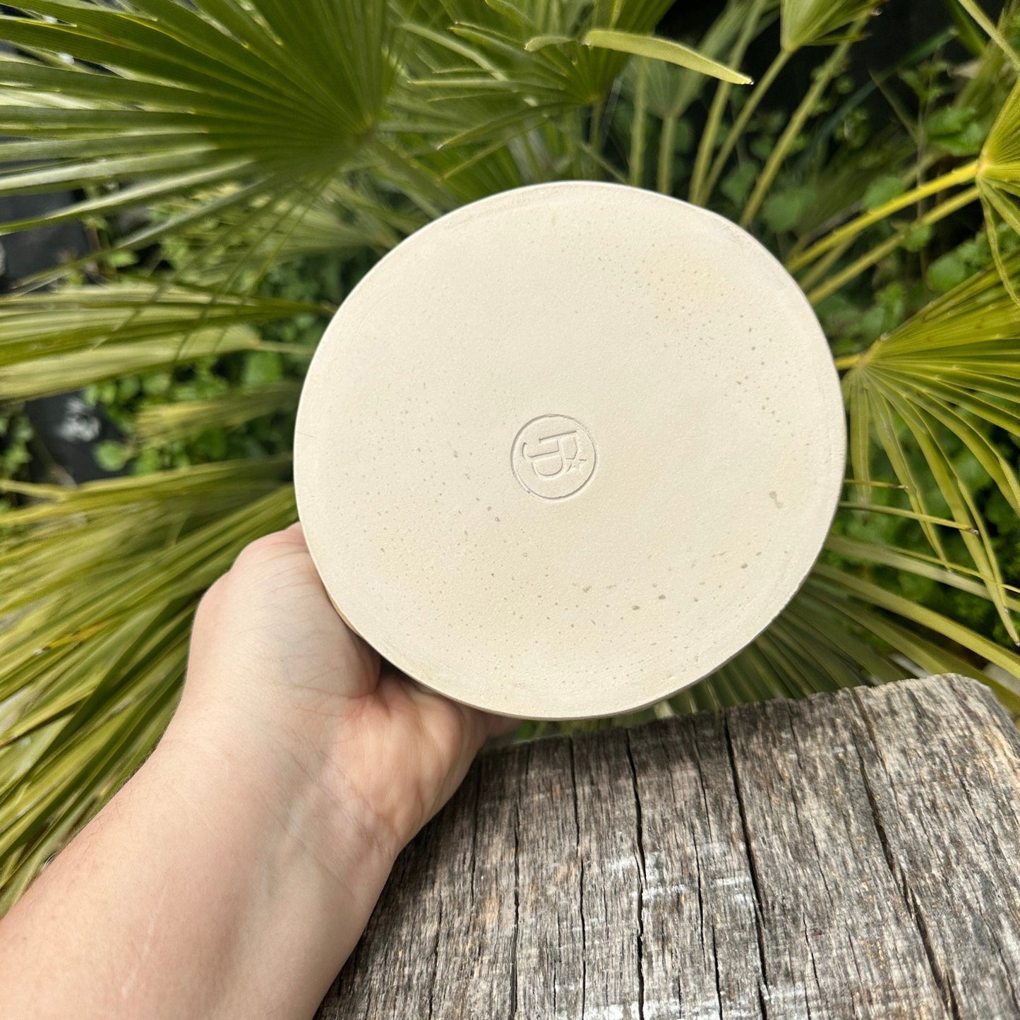 Pink and Gold Butterfly Dog/Cat Bowl, Handmade Pet Dish - FJD Ceramics