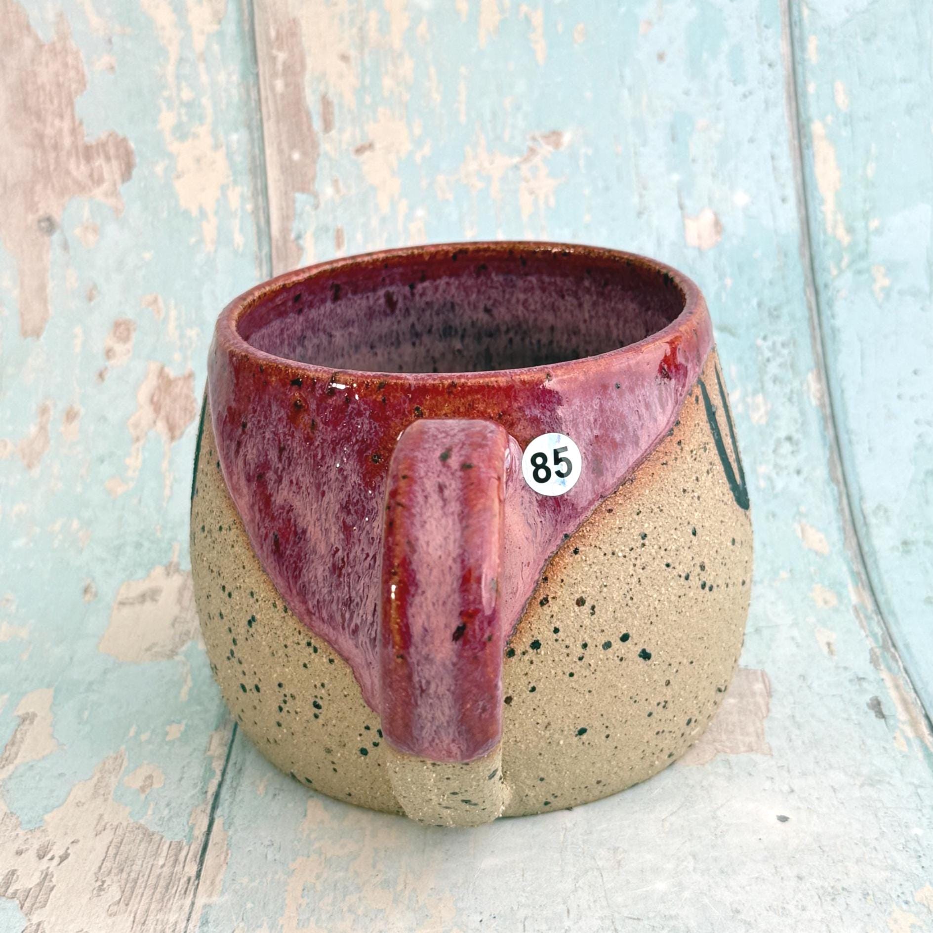 Pink Protea Mug, Large Flower Ceramic Cup - FJD Ceramics