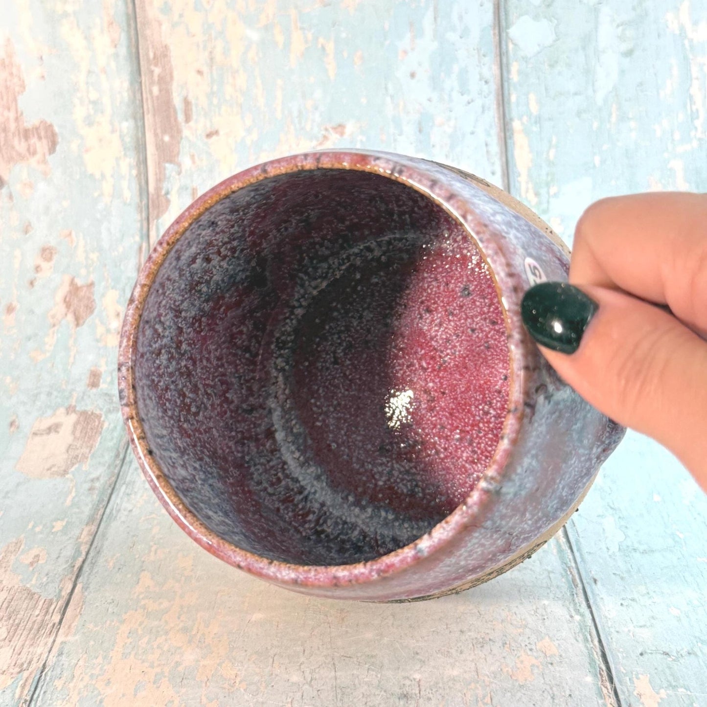 Purple Autumn Fall Mug, Large Ceramic Cup - FJD Ceramics