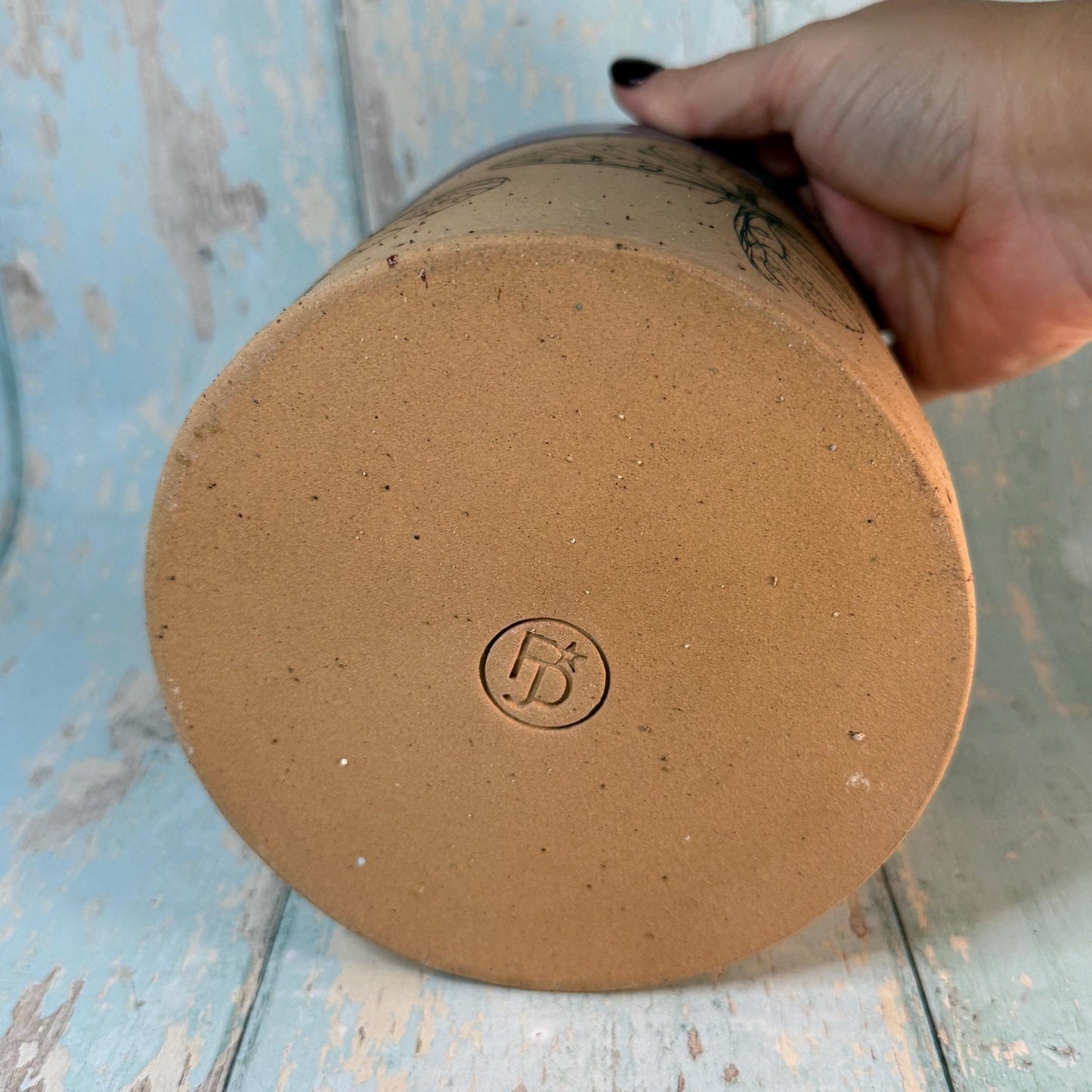 Purple Butterfly Ceramic Planter, Indoor Plant Pot - FJD Ceramics