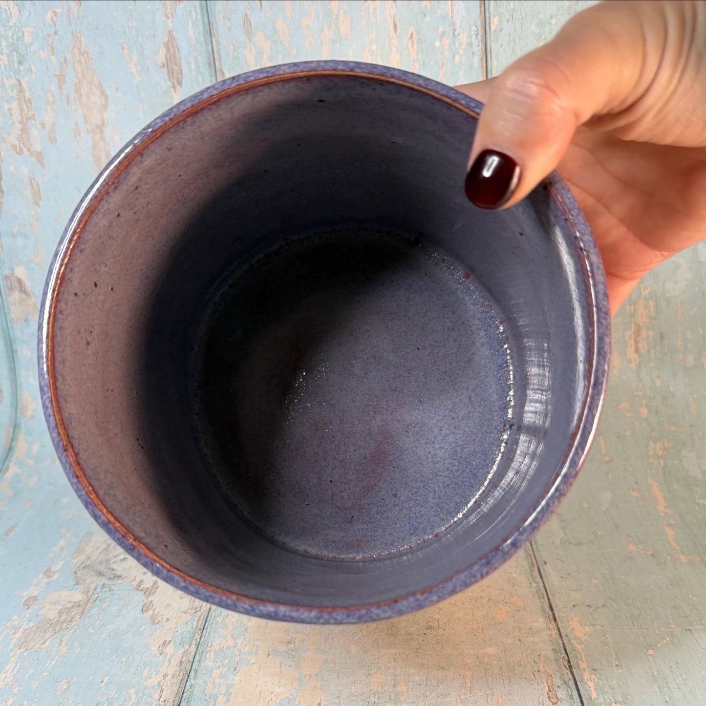 Purple Butterfly Ceramic Planter, Indoor Plant Pot - FJD Ceramics