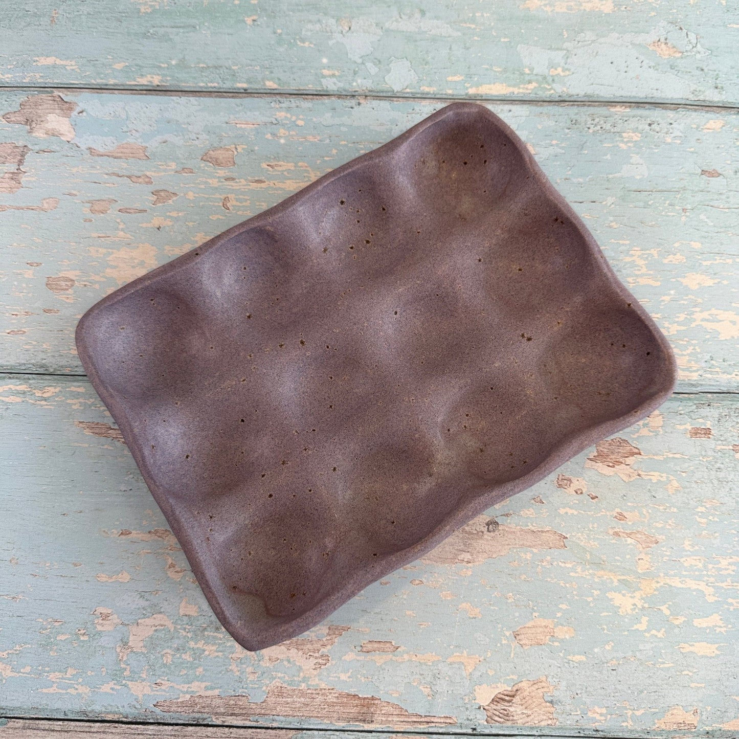 Purple Ceramic Egg Tray, Holds 6 or 12 Eggs - FJD Ceramics