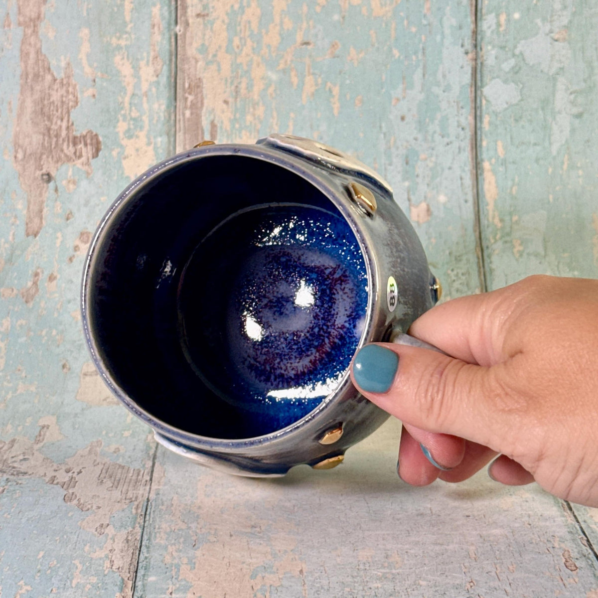 Purple Ghost Mug, Handmade Ceramic Cup, Spooky Halloween Mug - FJD Ceramics